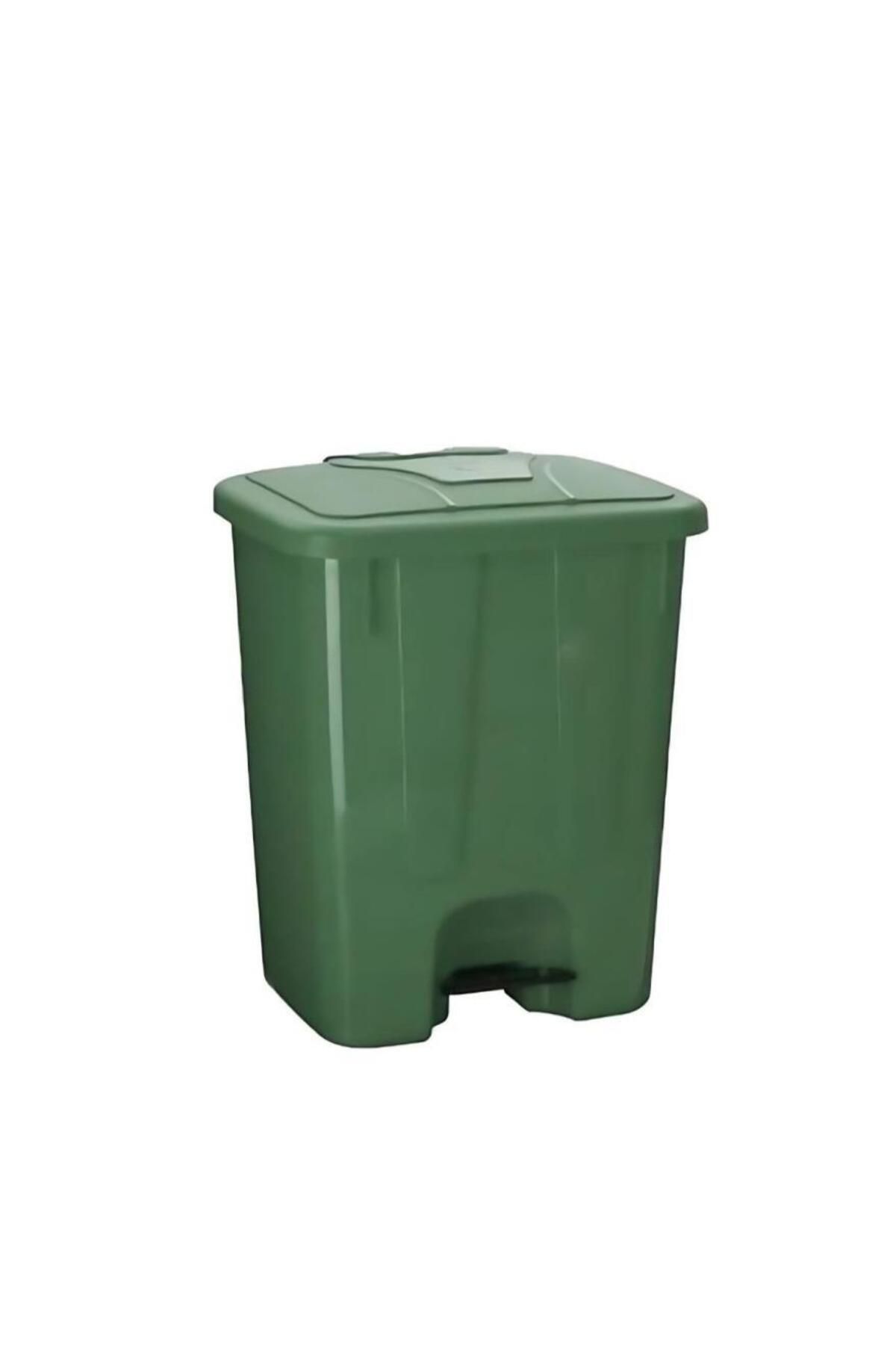 Omnipazar SY-4255 40 lt Köşeli Pedallı Plastik Çöp Kovası (İç Kovasız)