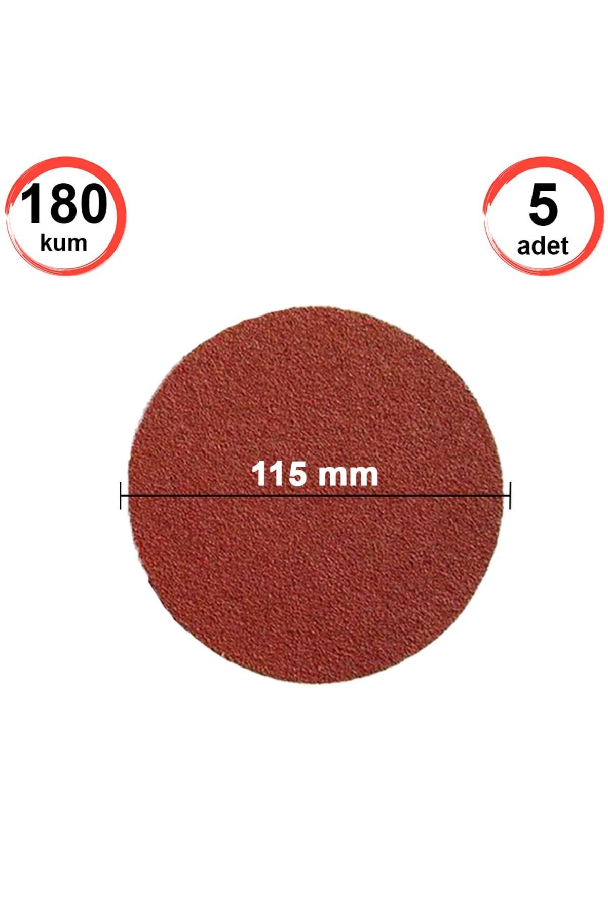 Sucuoğlu 5 Adet Cırt Zımpara Kağıdı El Zımparaları Seti 115 Mm Avuç Içi Spiral Taşlama (180 Kum)