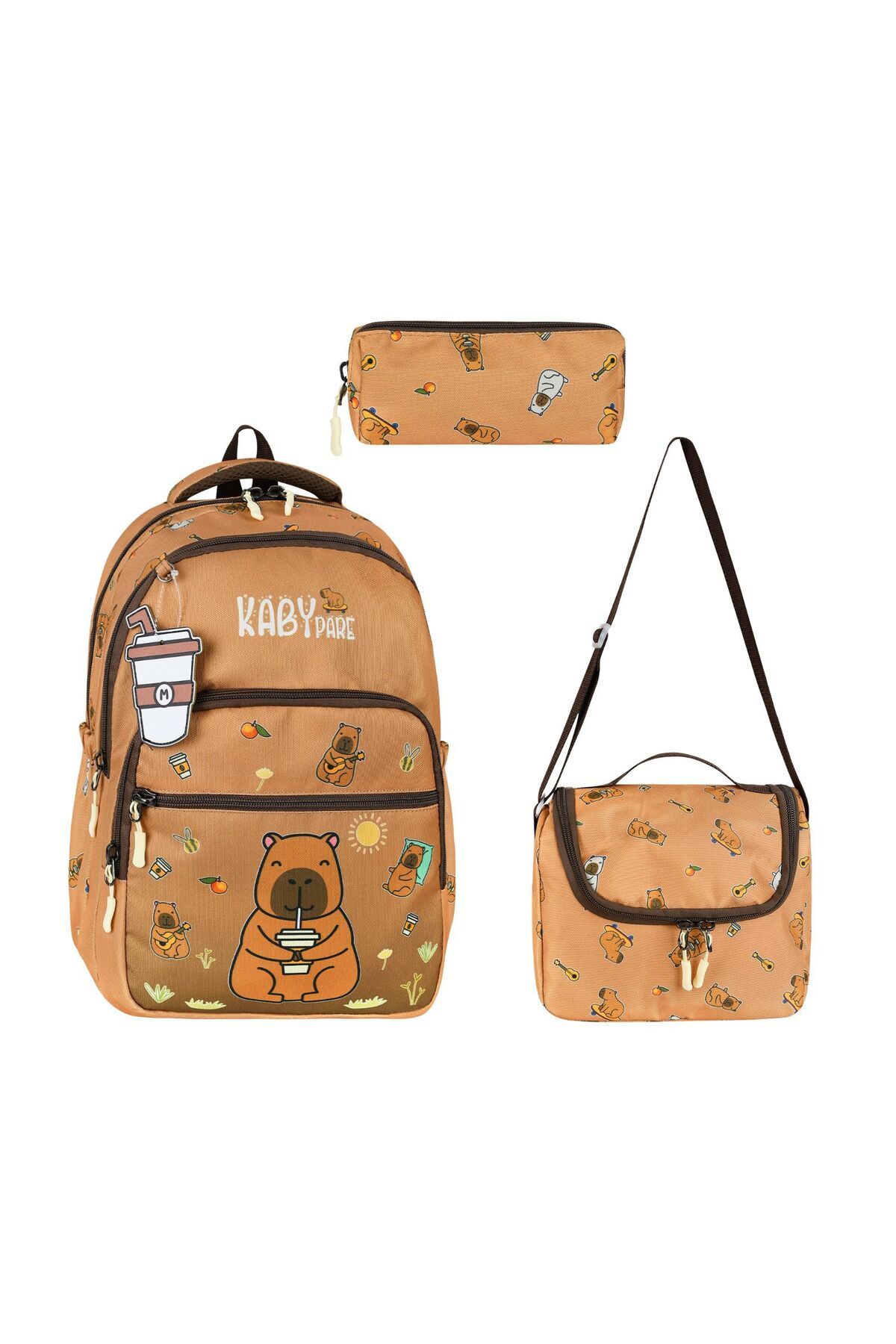 great bags Ortopedik Sırt Destekli Lüks İlkokul Sırt Çantası Termal Beslenme Ve Kalemlikli İlk Okul Çanta Seti