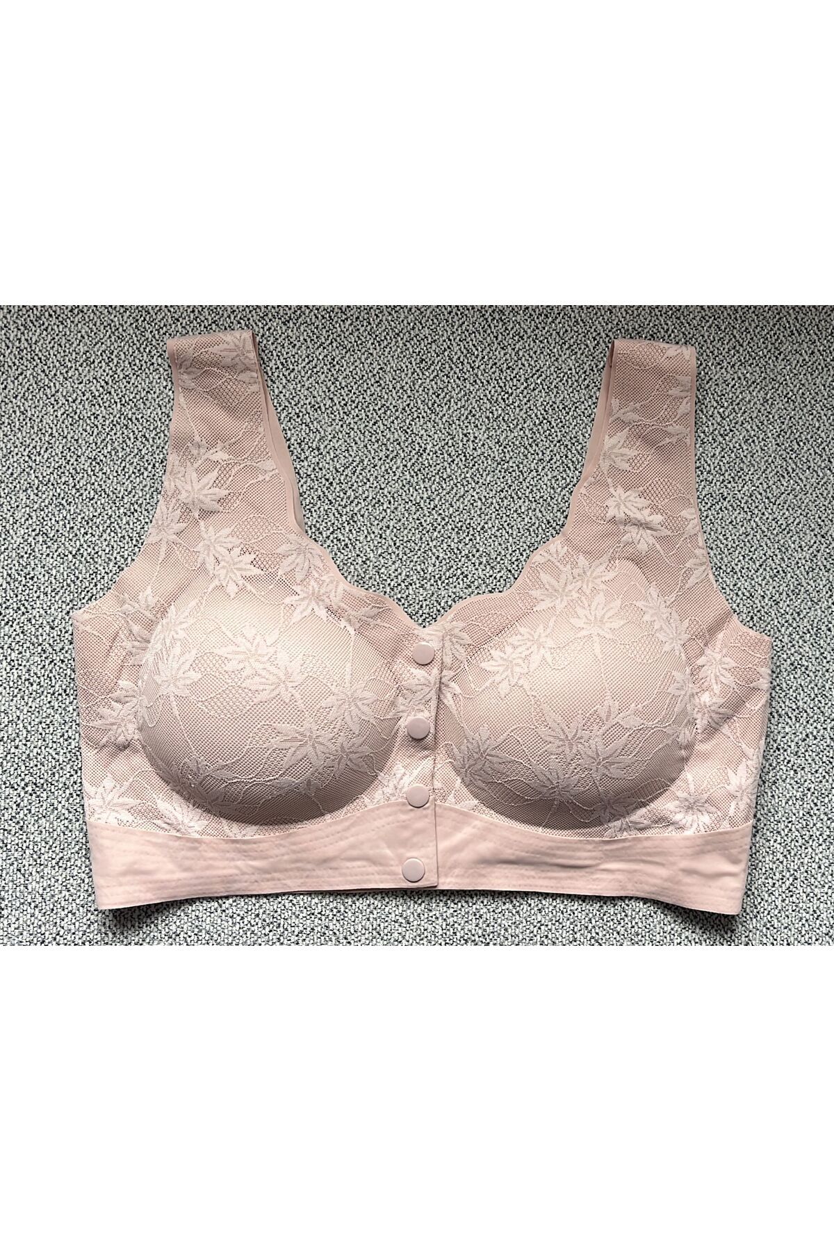lüks yan-i pembe dantel detaylı çıkarılabilir sütyen