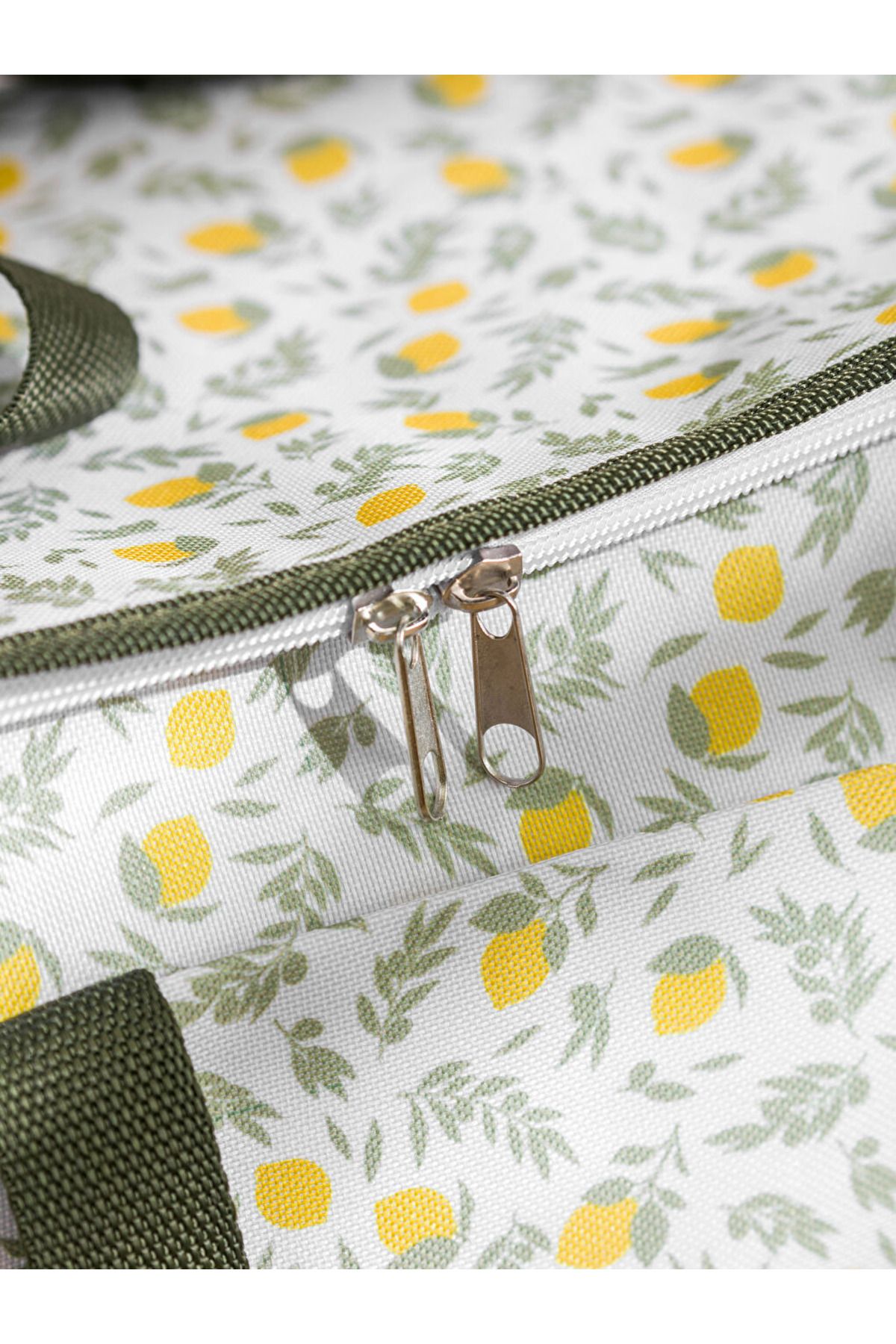 LC Waikiki-Lemon Patterned Zippered Thermal Bag (Picnic) 40cm 3