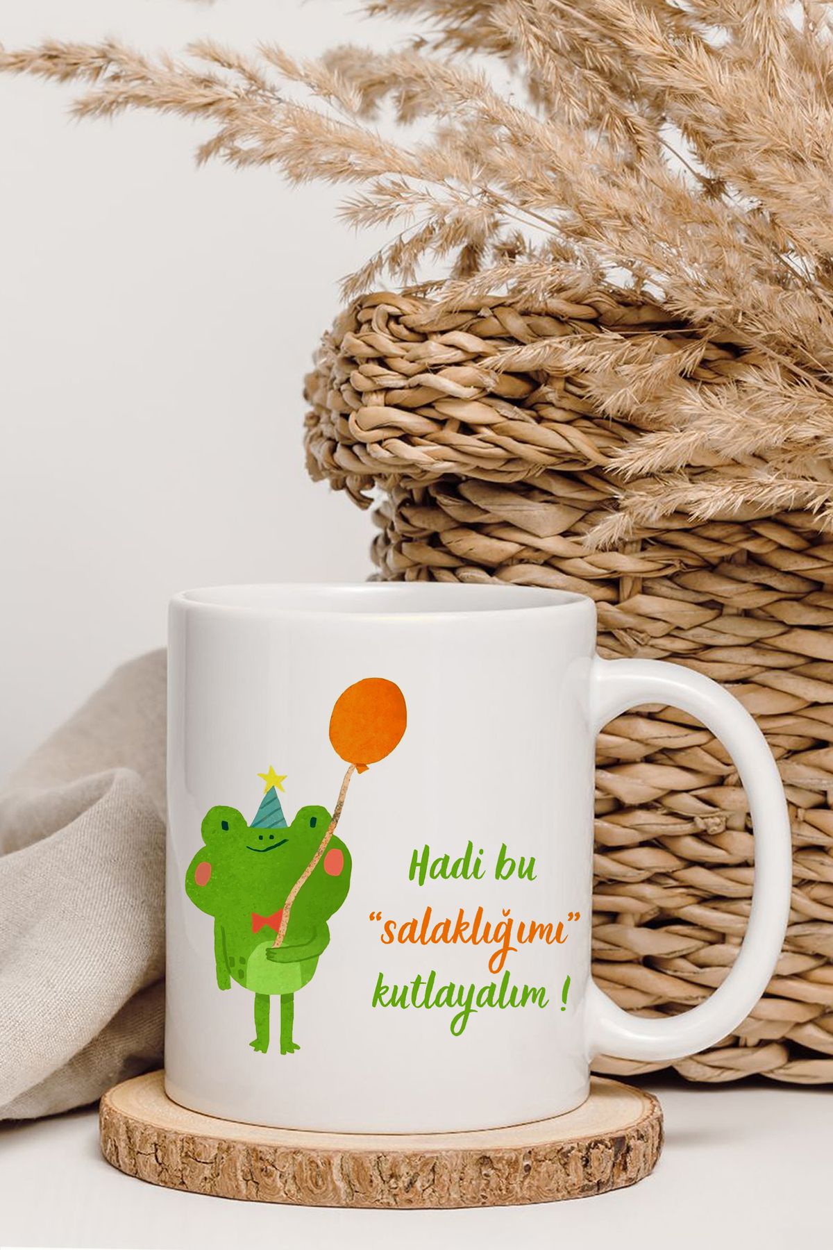shop Hadi Bu Salaklığımı Kutlayalım Kurbağa Desenli Kupa