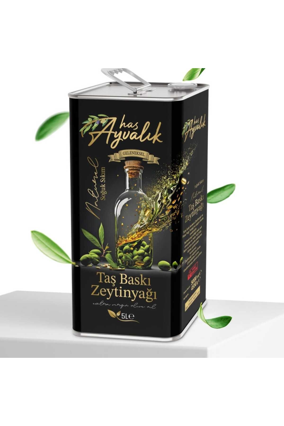 bizim vakıf köy koop HAS AYVALIK Soğuk Sıkım Erken Hasat Taş Baskı 5 Lt Zeytinyağı