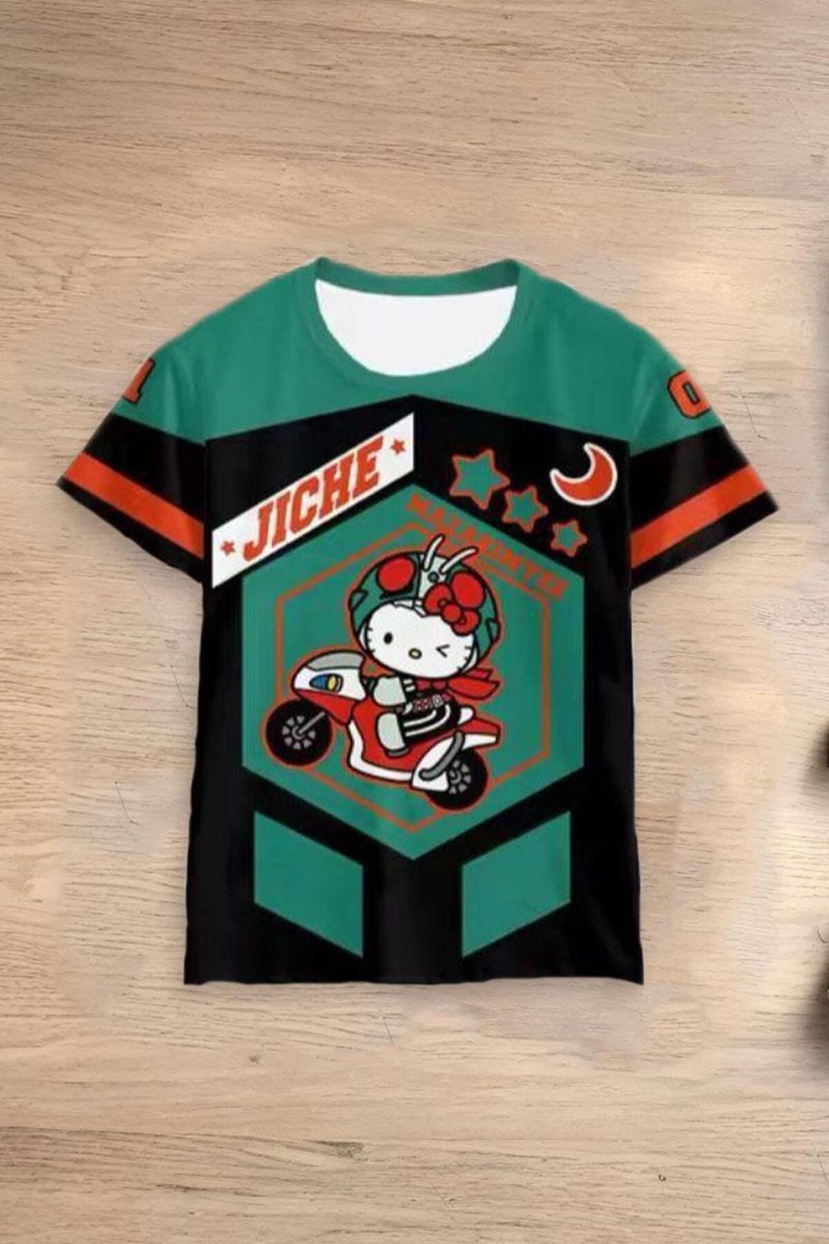 Freysu Shop Yeşil Hello Kitty Oversize Forma
