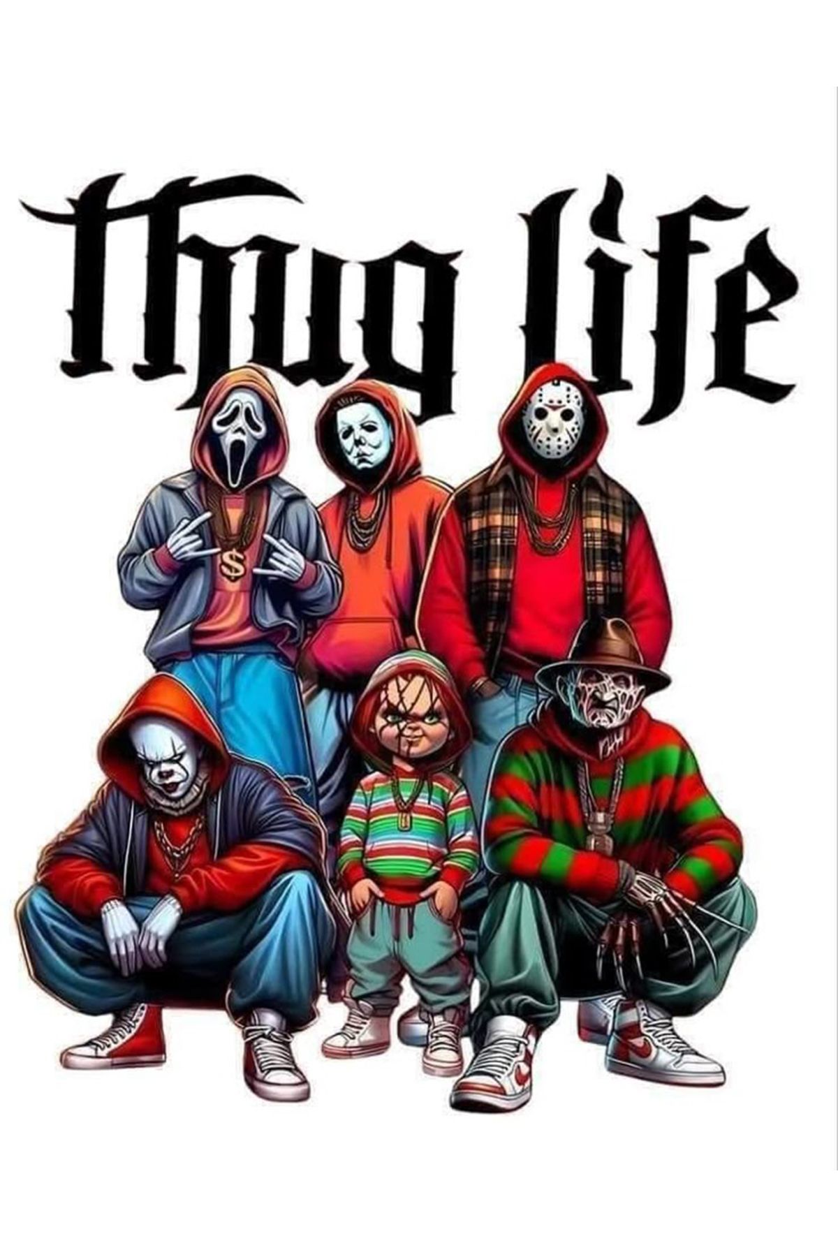 BK Design Thug Life Sticker Telefon Laptop Notebook Tablet Defter Matara Stiker Etiket ST1694