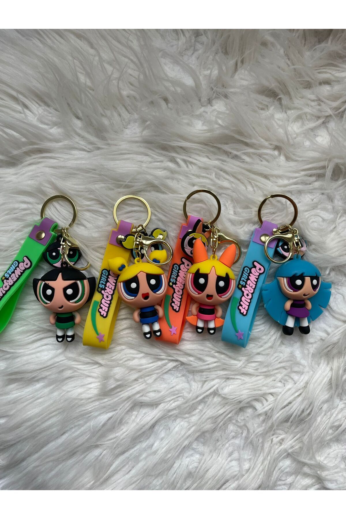 Minik Tutku 4,lü Powerpuff Girls Karakter Anahtarlık Ve Çanta Aksesuarı