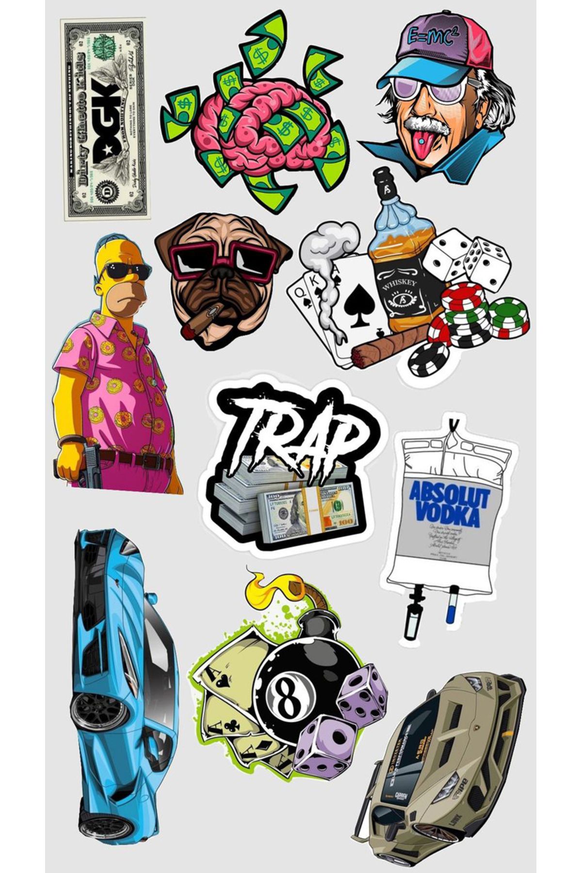 BK Design Popüler Sticker Telefon Laptop Notebook Tablet Defter Matara Stiker Etiket ST1778