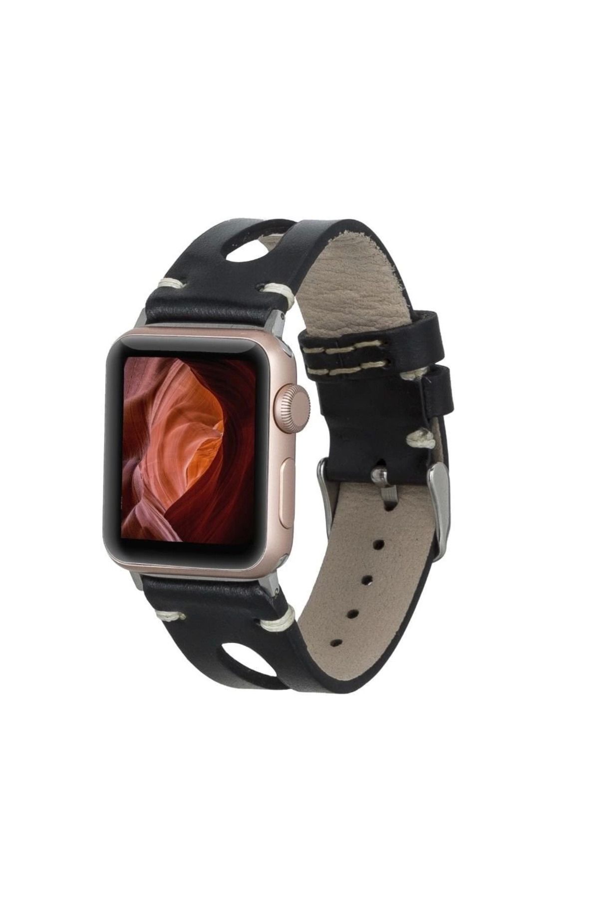 Angoravi Apple Watch Uyumlu Deri Kordon 42-44-45mm 42BA2 RST1