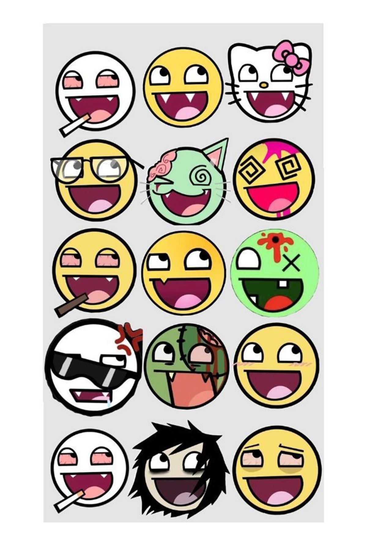 BK Design Emoji Sticker Telefon Laptop Notebook Tablet Defter Matara Stiker Etiket ST1722
