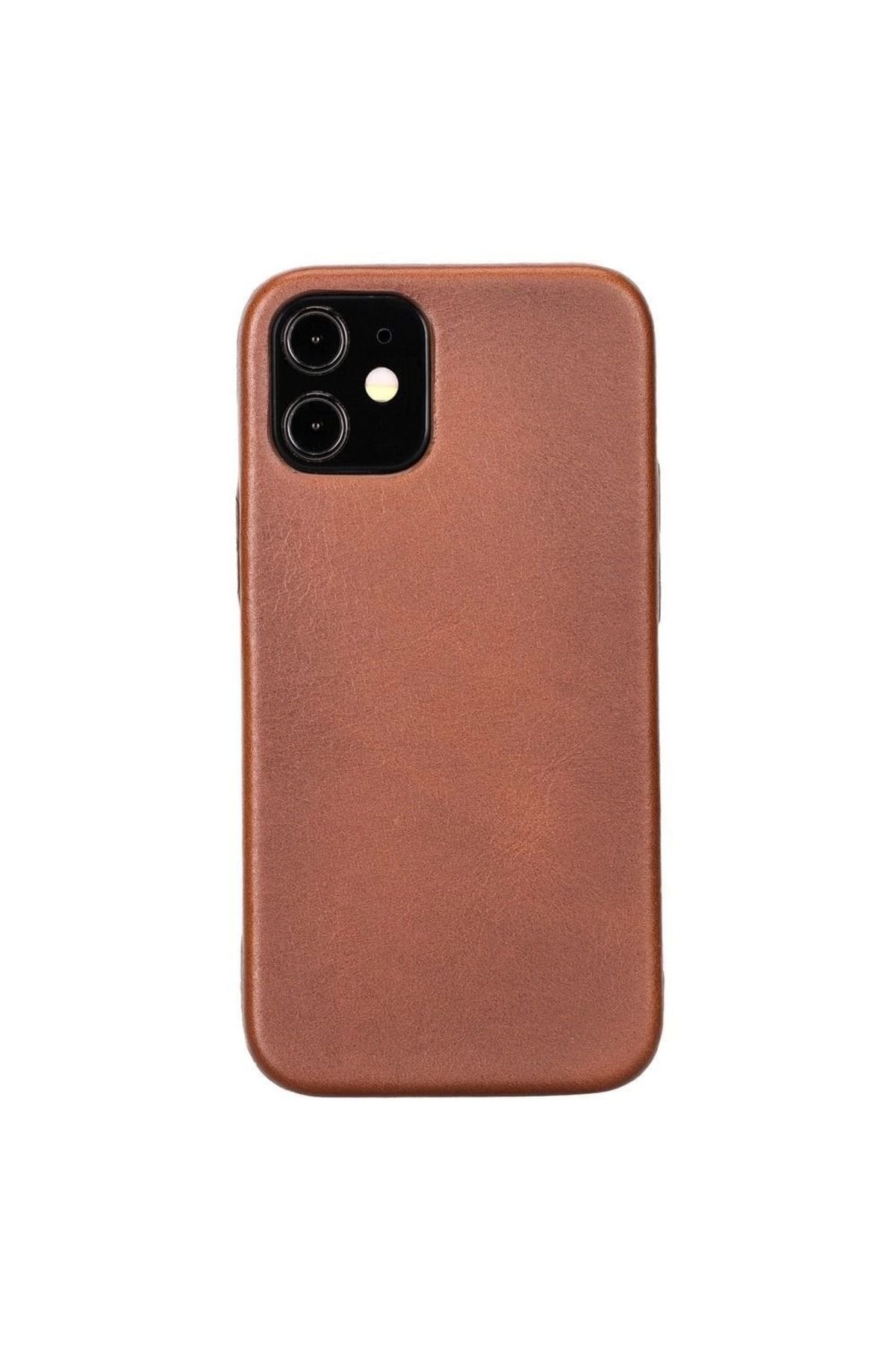Angoravi Apple iPhone 12 mini Uyumlu Deri Arka Kapak ROCK RST2EF Taba