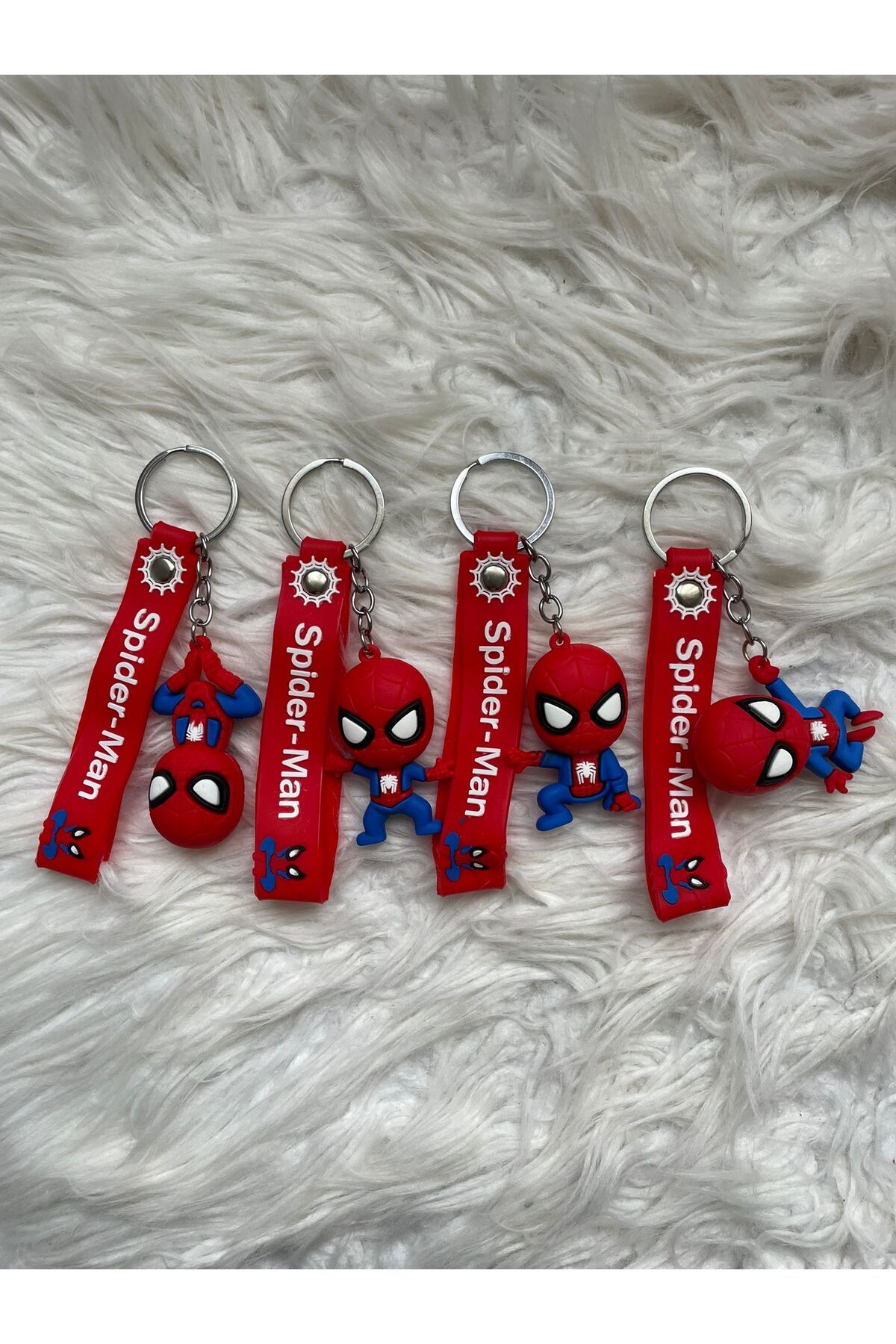 Minik Tutku Spiderman Örümcek Adam Anahtarlık 4'lü