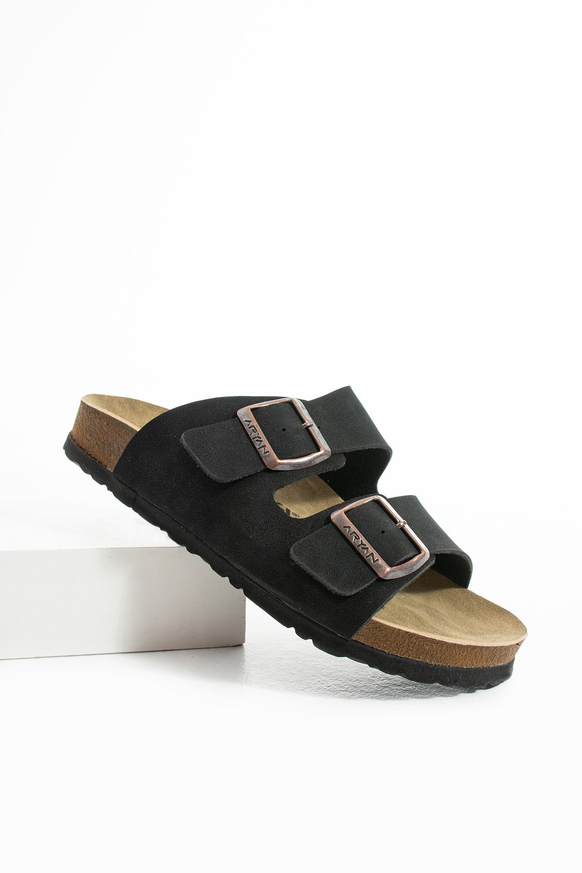 Polomia Comfort Mikanos Aryan Unisex Ortapedik Eva Taban Comfort Çift Bantlı Tokalı Günlük Rahat Sandalet Terlik