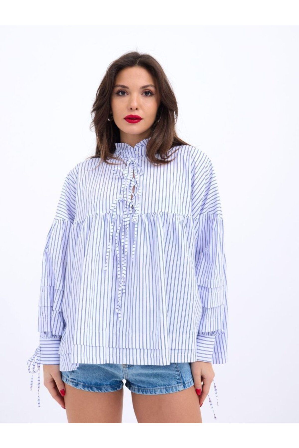 Gökyüzü Moda 6464 GÖMLEK-WASHİNGTON ÇİZGİLİ