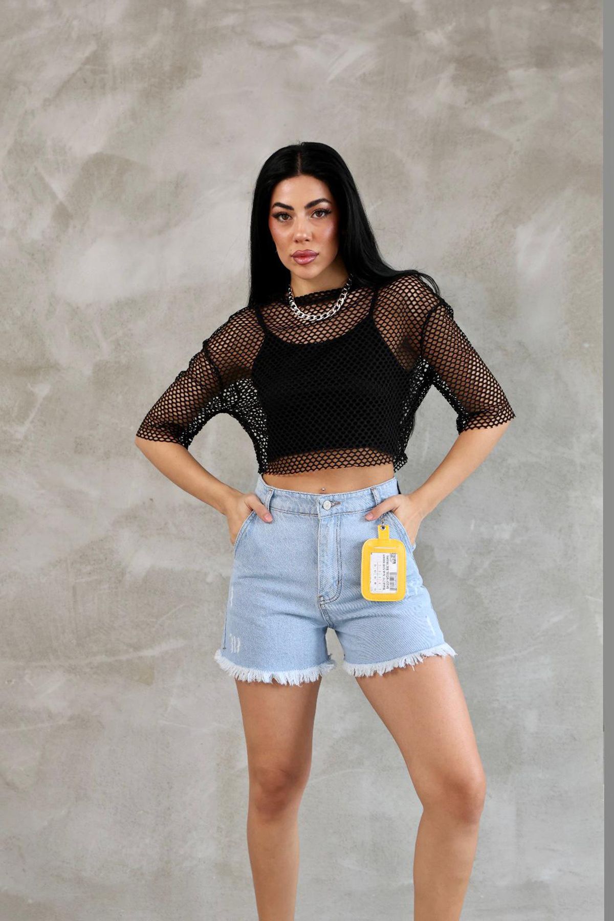 Neşeli Butik kadın mini kot şort NBLYN01