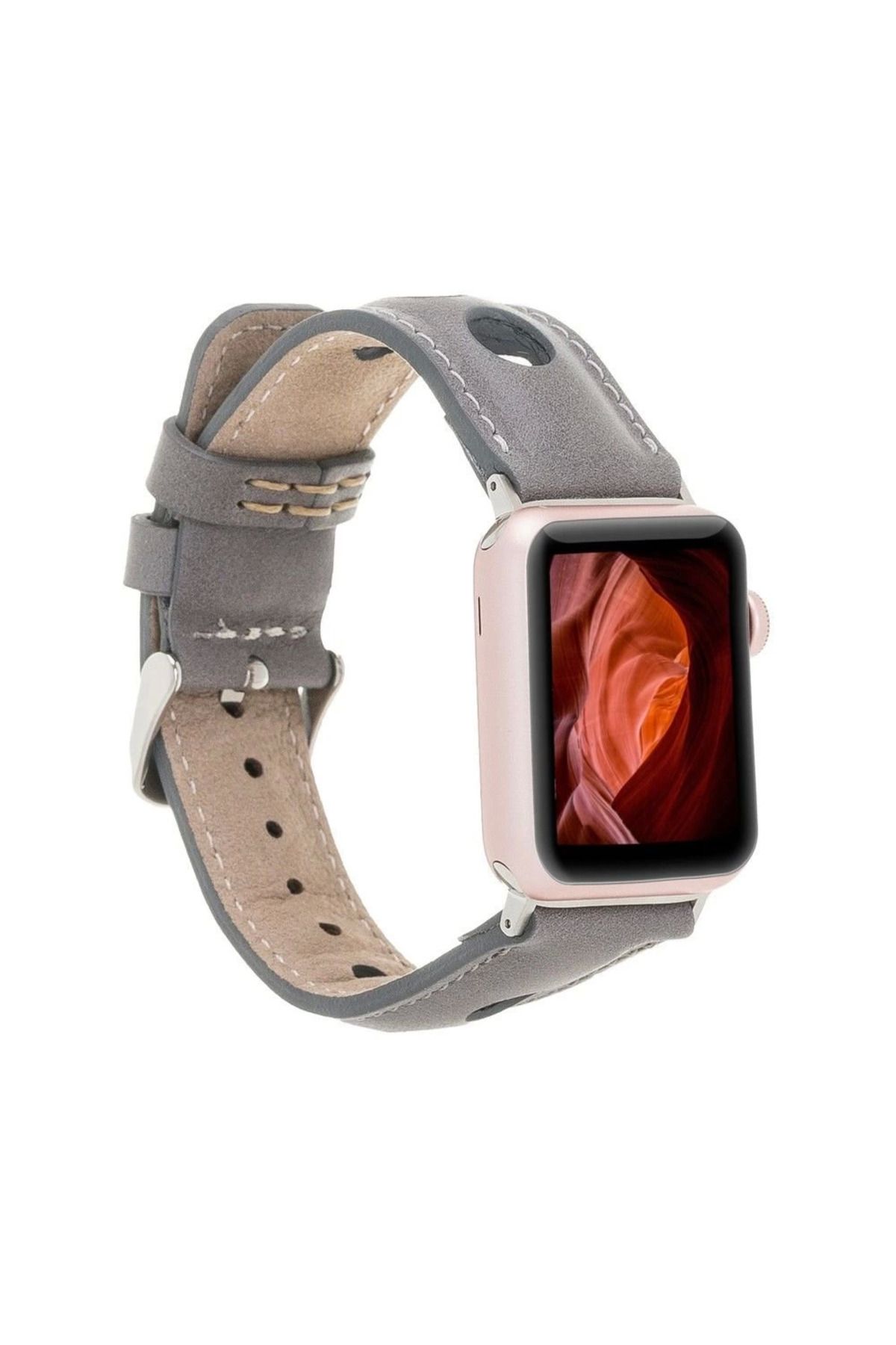 Angoravi Apple Watch Uyumlu Deri Kordon Çember 42-44-45mm RST9