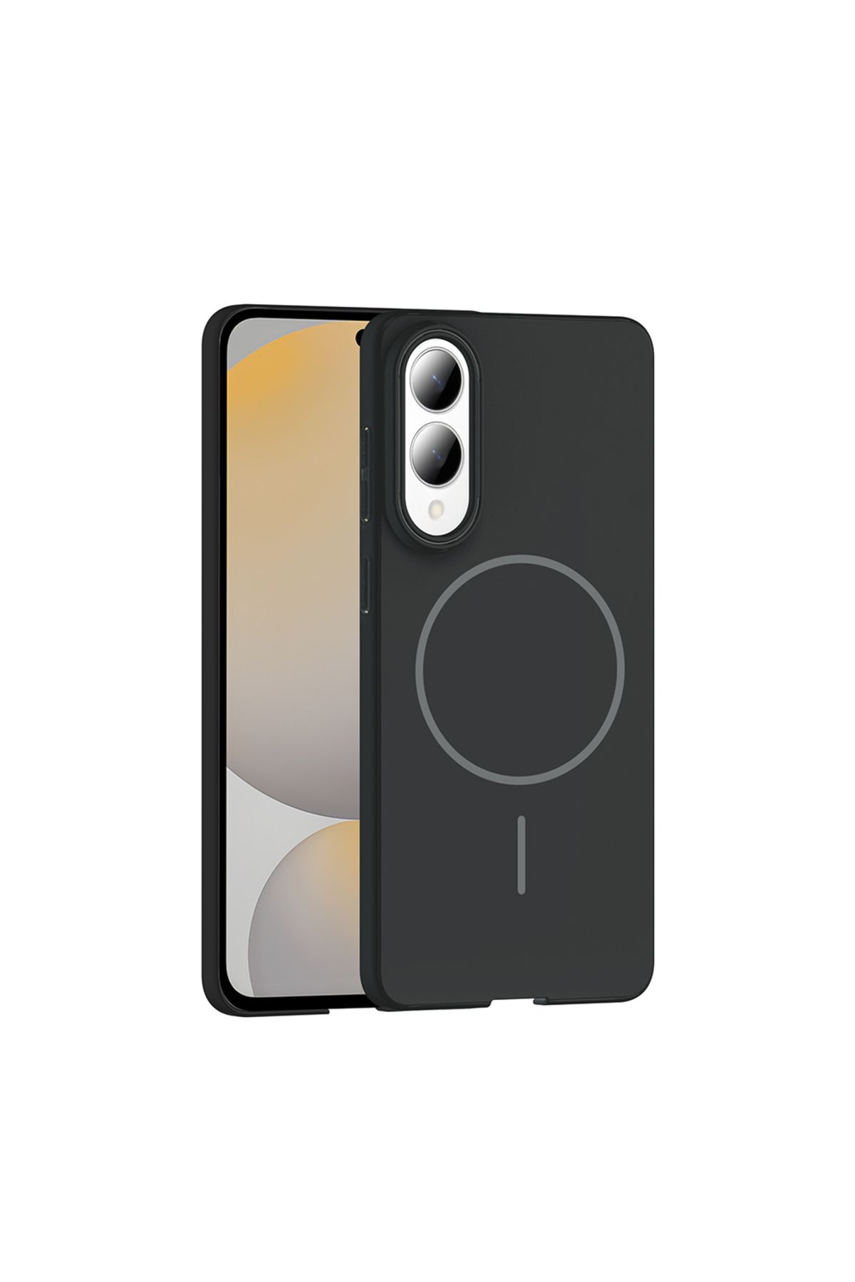 Posso Samsung Galaxy S25 Edge Kılıf Magsafe Özellikli Sert Pc Slim Fit Soft Pürüzsüz Dış Yüzey Kapak