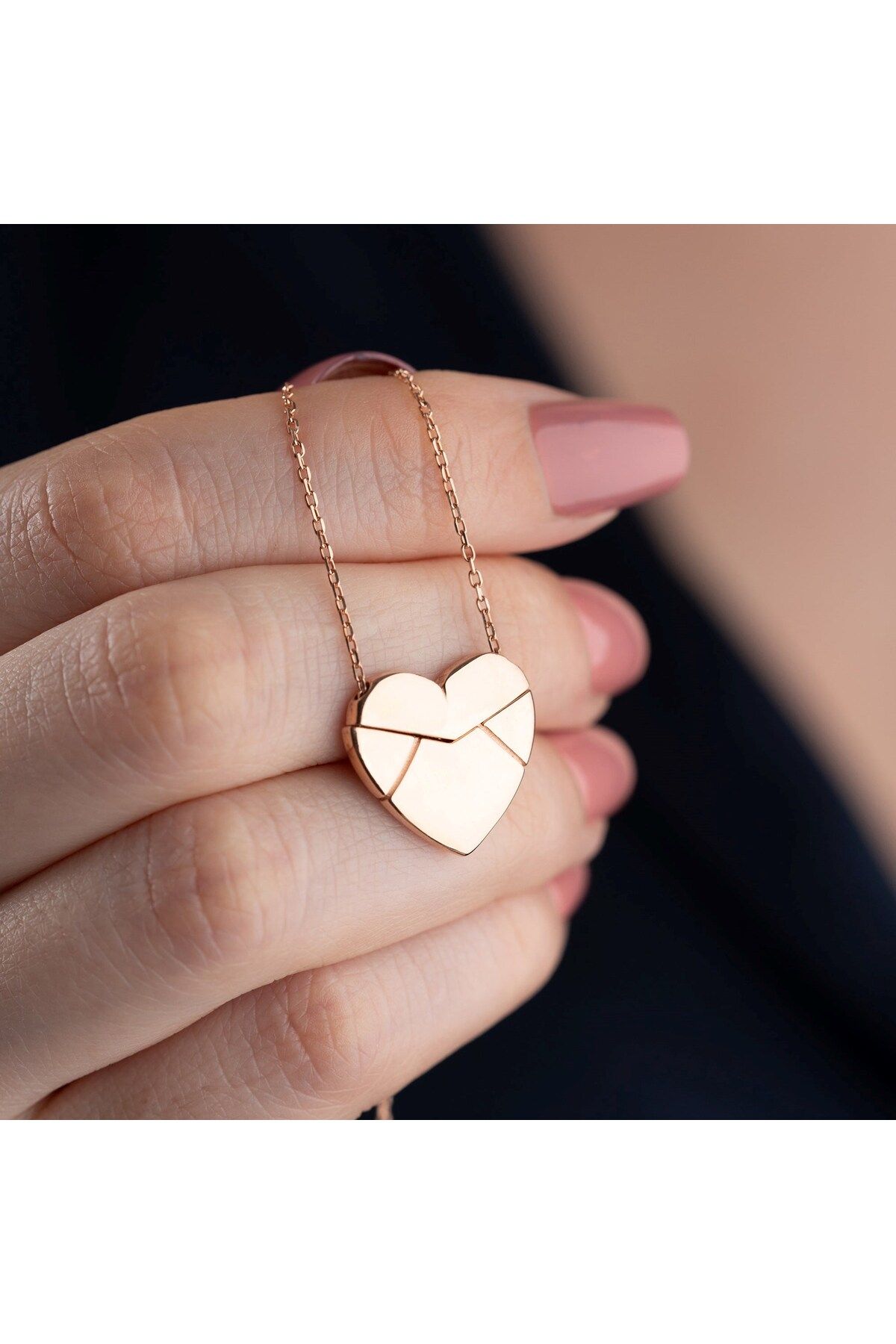 beonejewelry HERZ GRAVUR KOLYE | 925 GÜMÜŞ