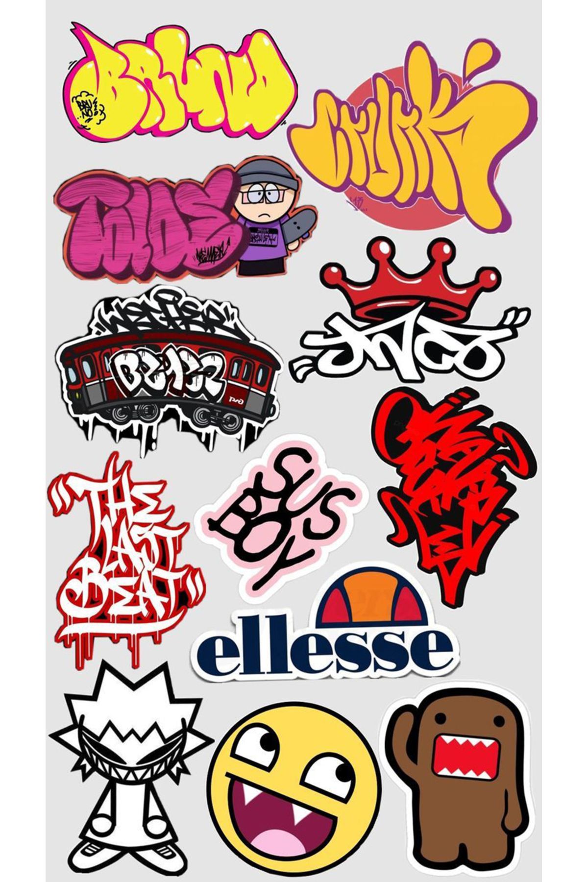BK Design Popüler Sticker Telefon Laptop Notebook Tablet Defter Matara Stiker Etiket ST1688