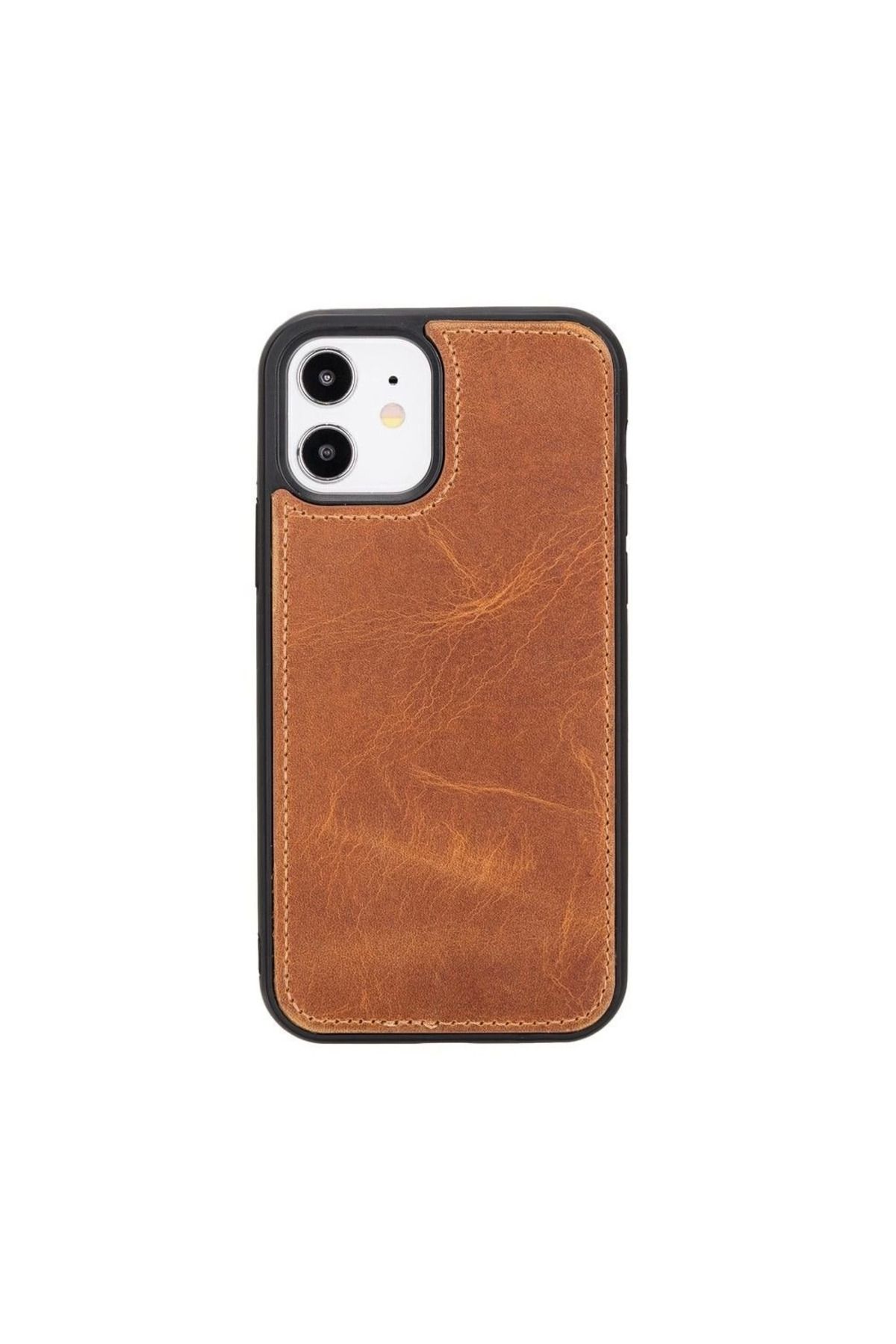 feifei Apple iPhone 12 Uyumlu Deri Cüzdanlı Kılıf G19 Taba