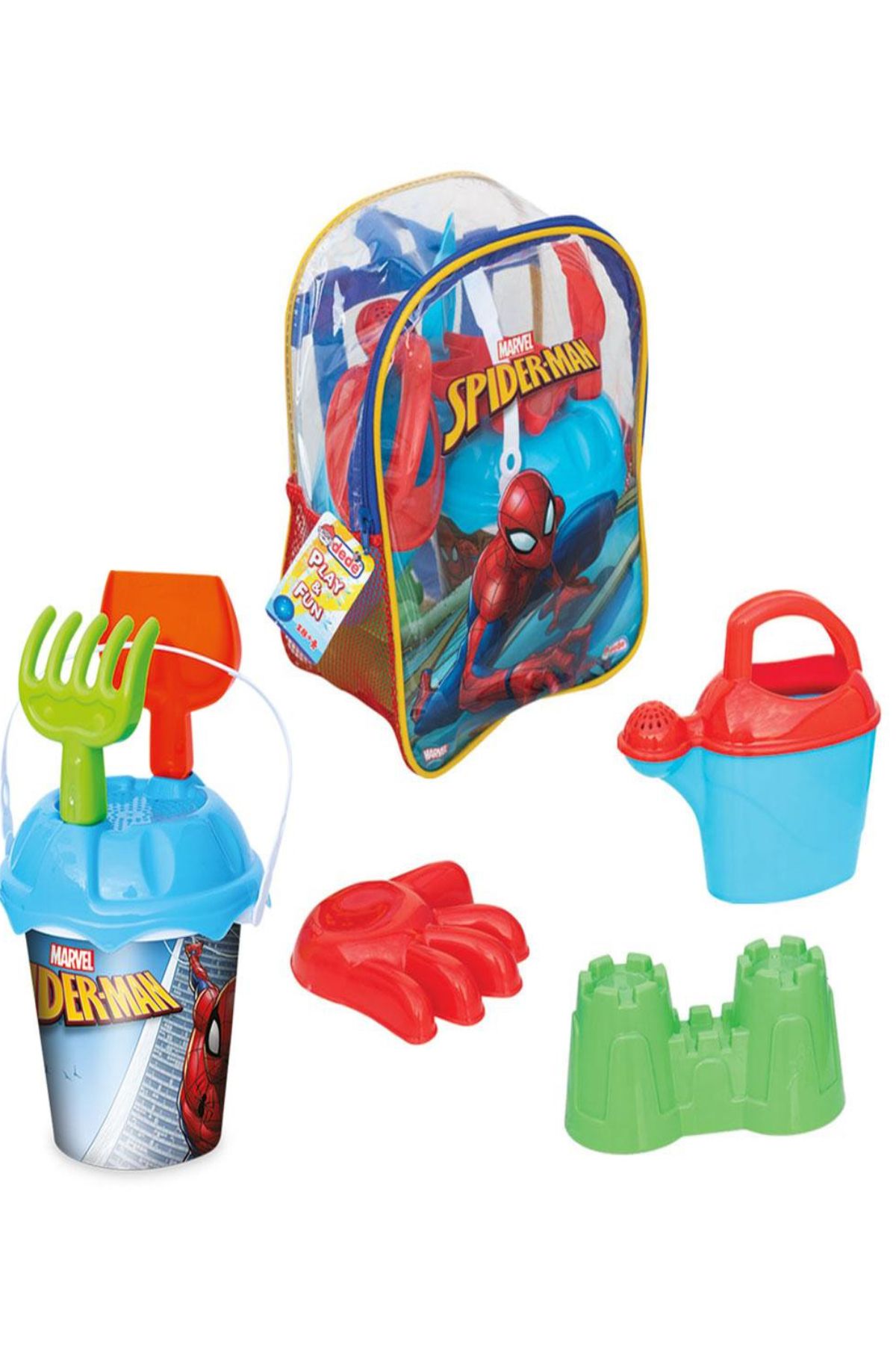 a v d a Spider-man Sırt Çantalı Plaj Seti kova kum kalesi Plaj Seti Sırt Çantası