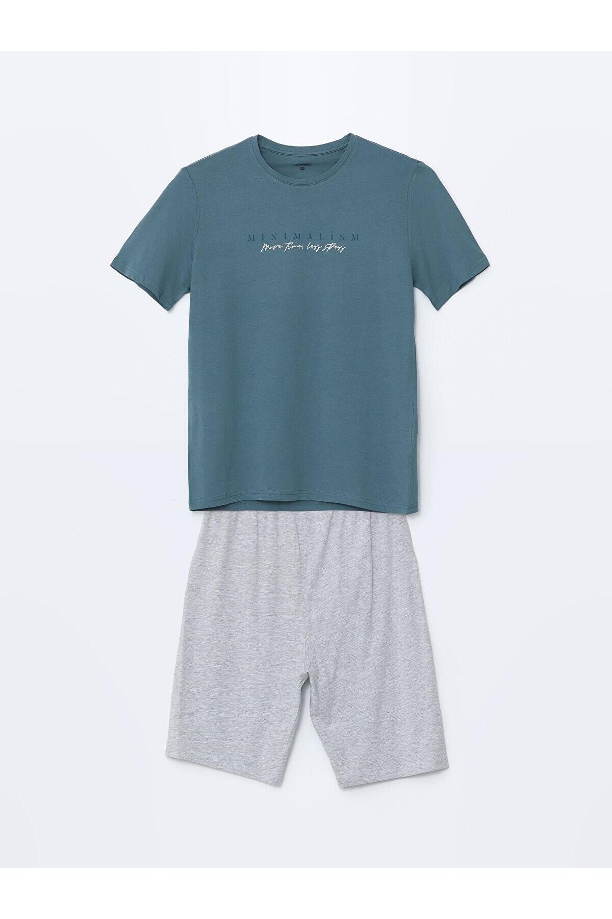 LC Waikiki Standart Kalıp Erkek Şortlu Pijama Takımı (S5)