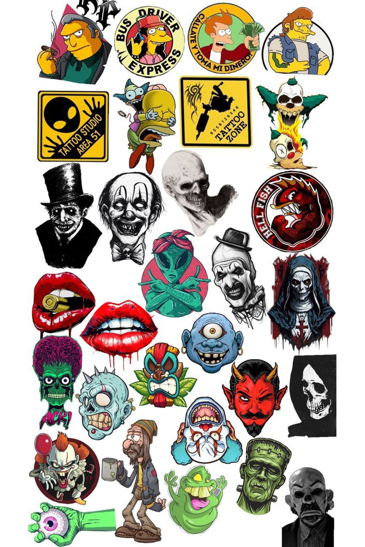 BK Design Y2K Sticker Telefon Laptop Notebook Tablet Defter Matara Stiker Etiket ST1691