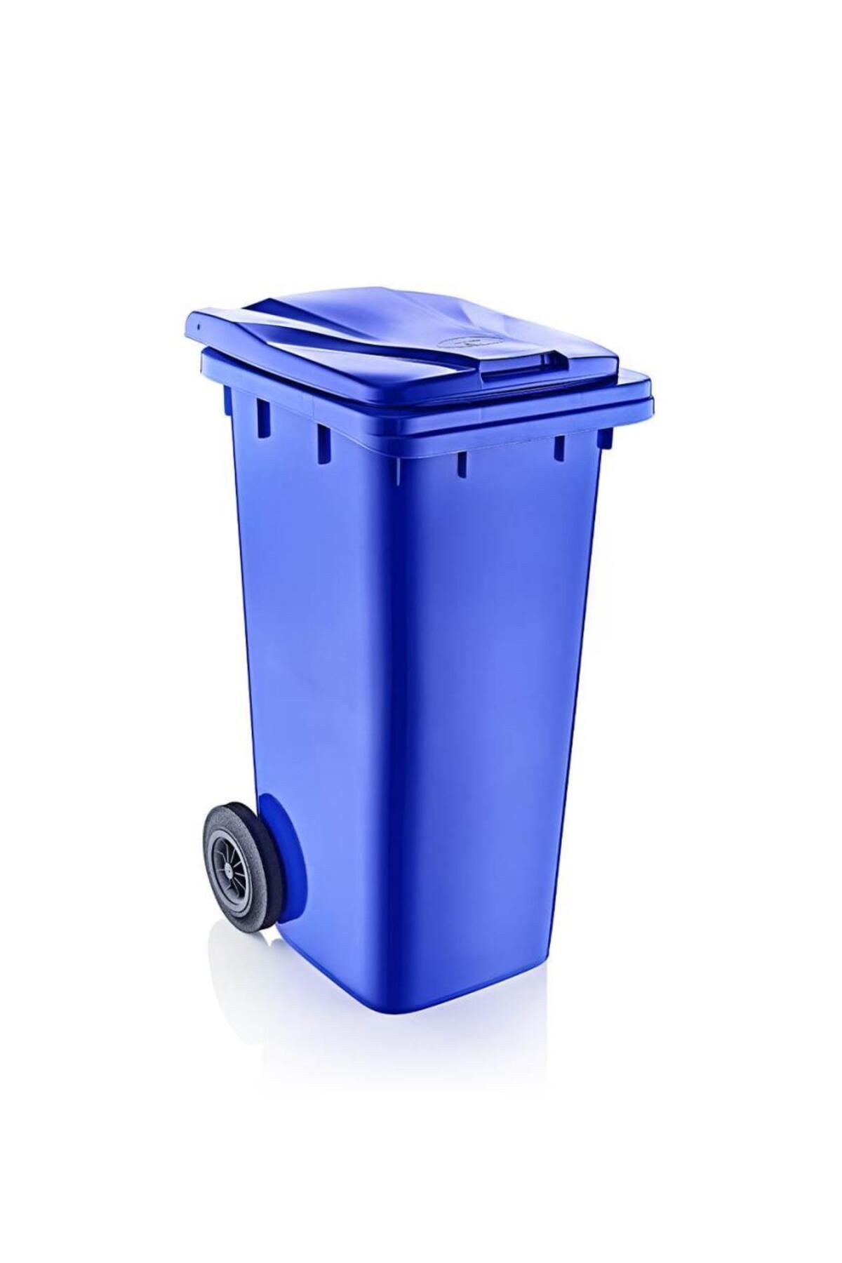 Omnipazar SY-6505 Tekerlekli Kapaklı Plastik Çöp Konteyneri 120 lt