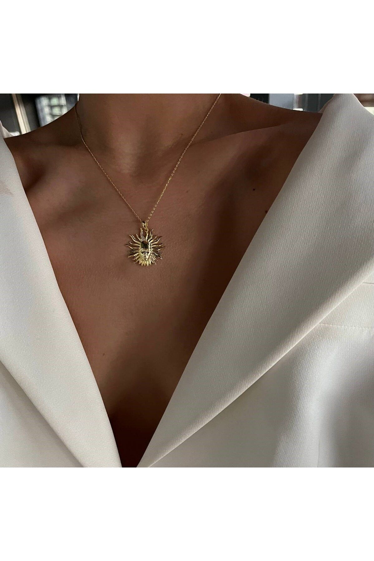 beonejewelry GOD OF SUN KOLYE | 925 GÜMÜŞ