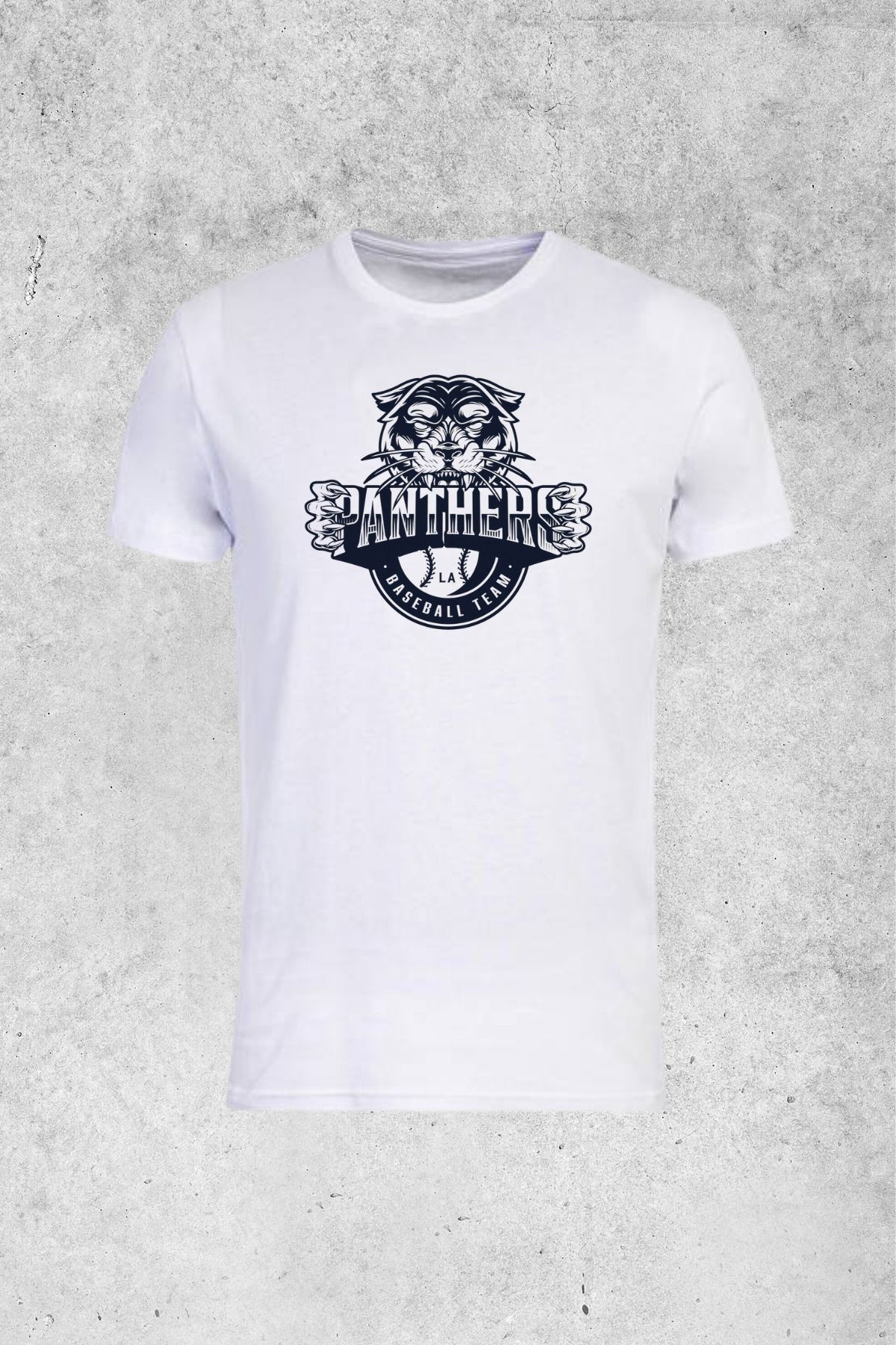 MOLICO Basic unisex sıfır yaka kısa kollu PANTERS BASKILI Tshirt