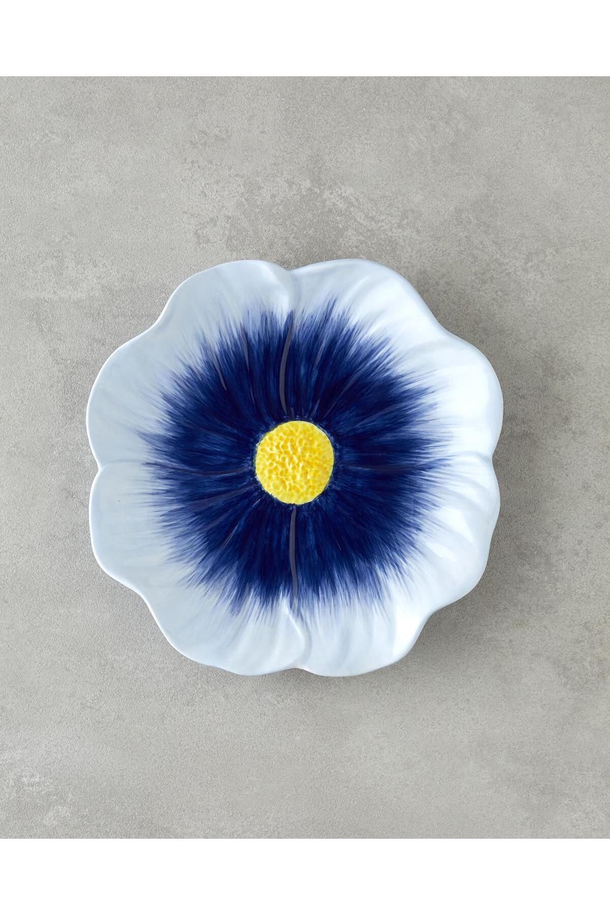 English Home Flowerella Dolomite Pasta Tabağı 21 cm Mavi