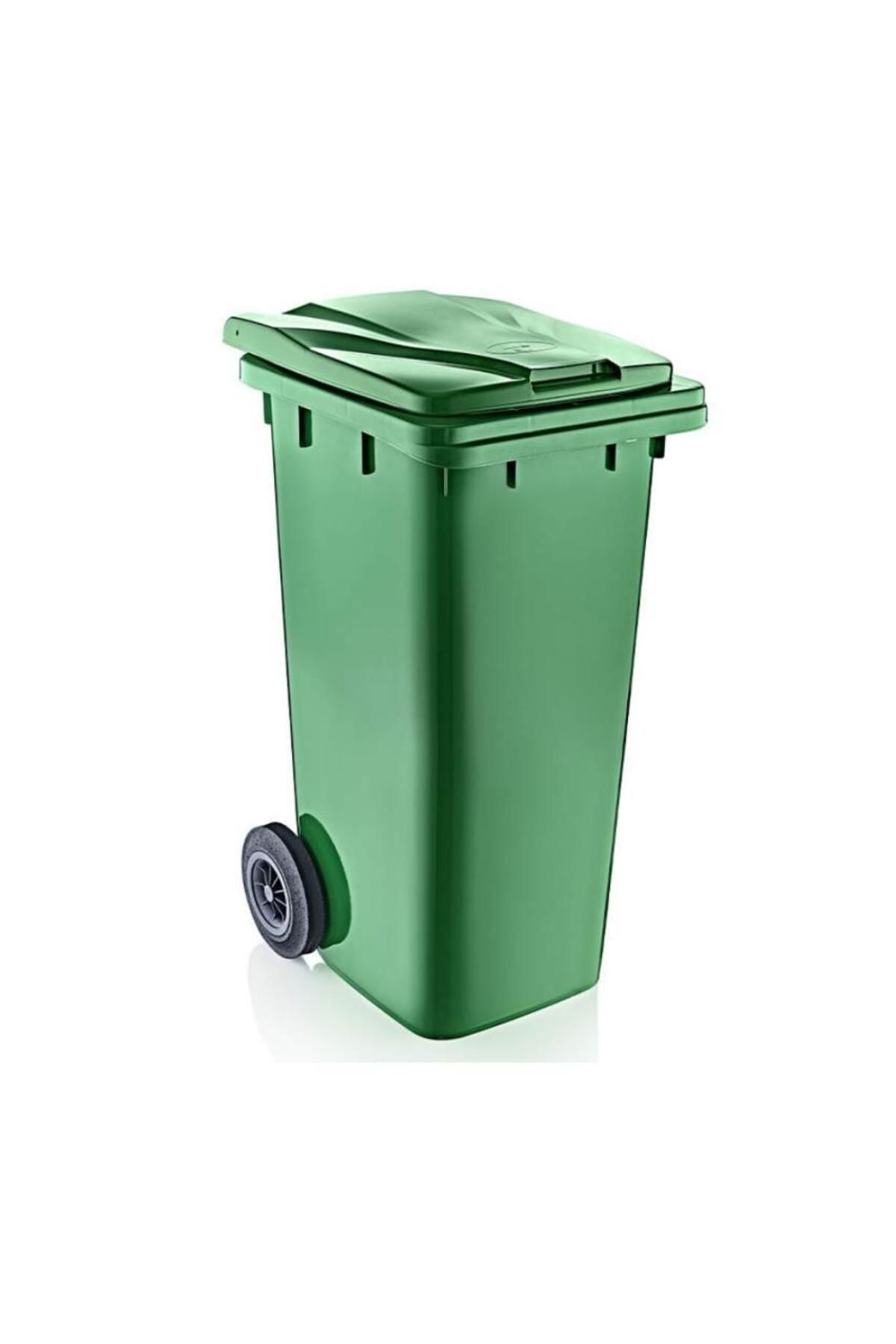Omnipazar SY-6505 Tekerlekli Kapaklı Plastik Çöp Konteyneri 120 lt