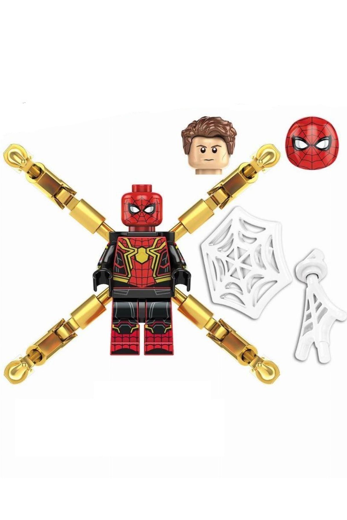 myminitoys Süper kahraman mini figür iron spider Integrated suit X-055