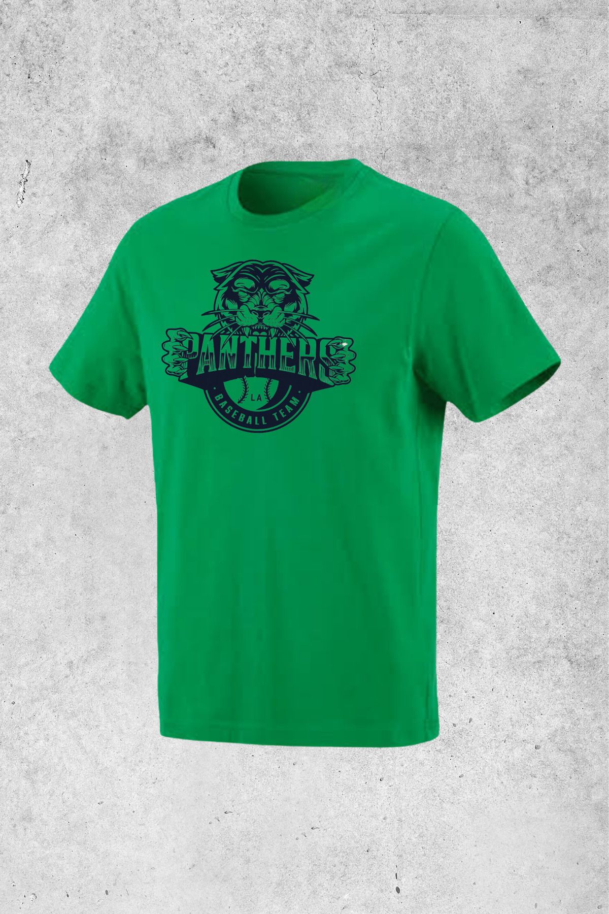 MOLICO Basic unisex sıfır yaka kısa kollu PANTERS BASKILI Tshirt