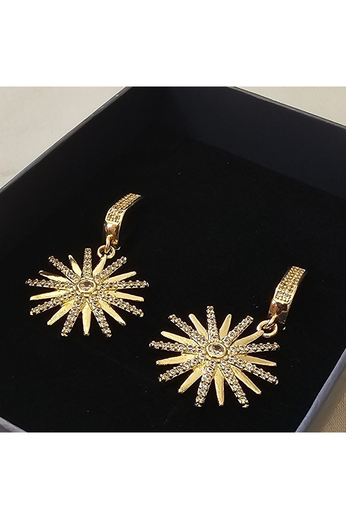 Lune Takı Steel Lune Çelik – Radiant Star Gold Küpe