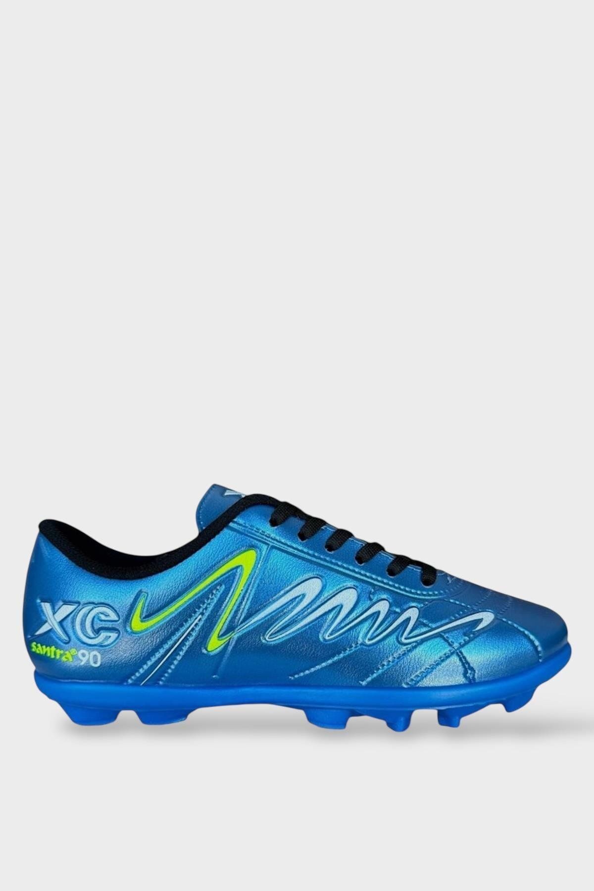 Liger-Men's Crampon Threaded Football Shoes Blue - Black 1