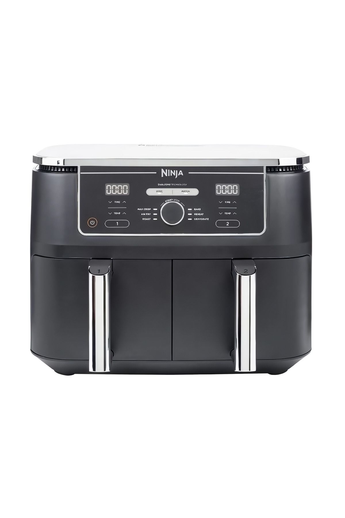 GÜMRÜK BEY Ninja Foodi Max Çift Bölmeli 9.5 Litre AirFryer Jumbo Dijital Fritöz 2470W 6 Farklı Pişirme Programı