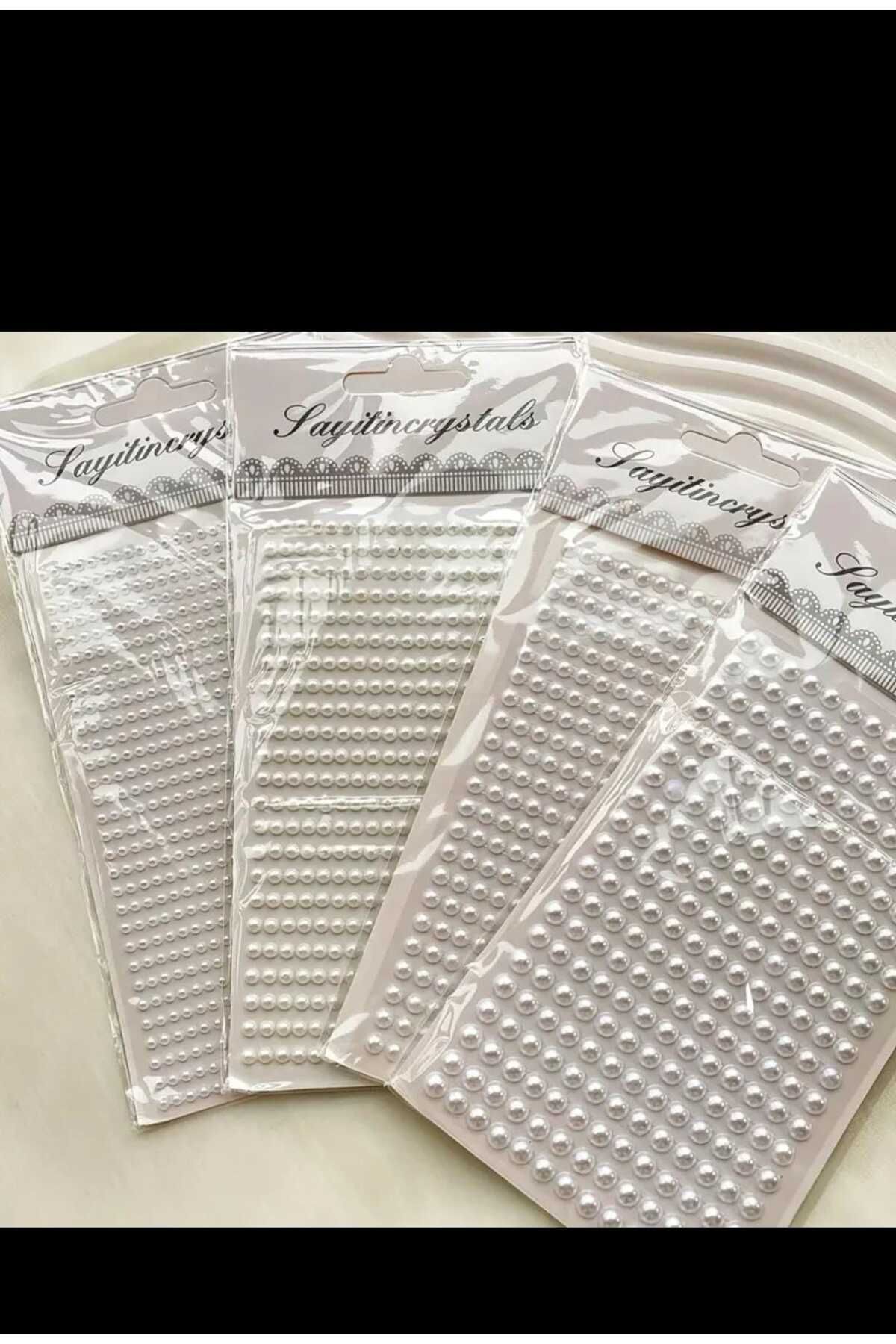 EMKSHOP İncili Yüz ve Vücut Stickeri 3D Nail Art Face Saç Tırnak İncisi Kendinden Yapışkanlı(4 BÜYÜK SAYFA)