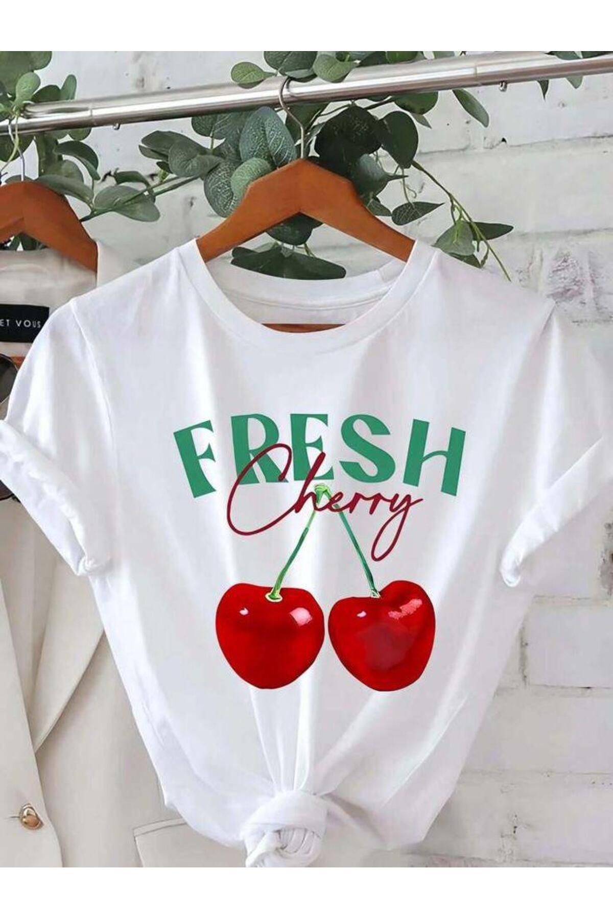 SEDA IŞIKLAR UNİSEX KADIN-ERKEK CHERY OZEL BASKILI T-SHİRT