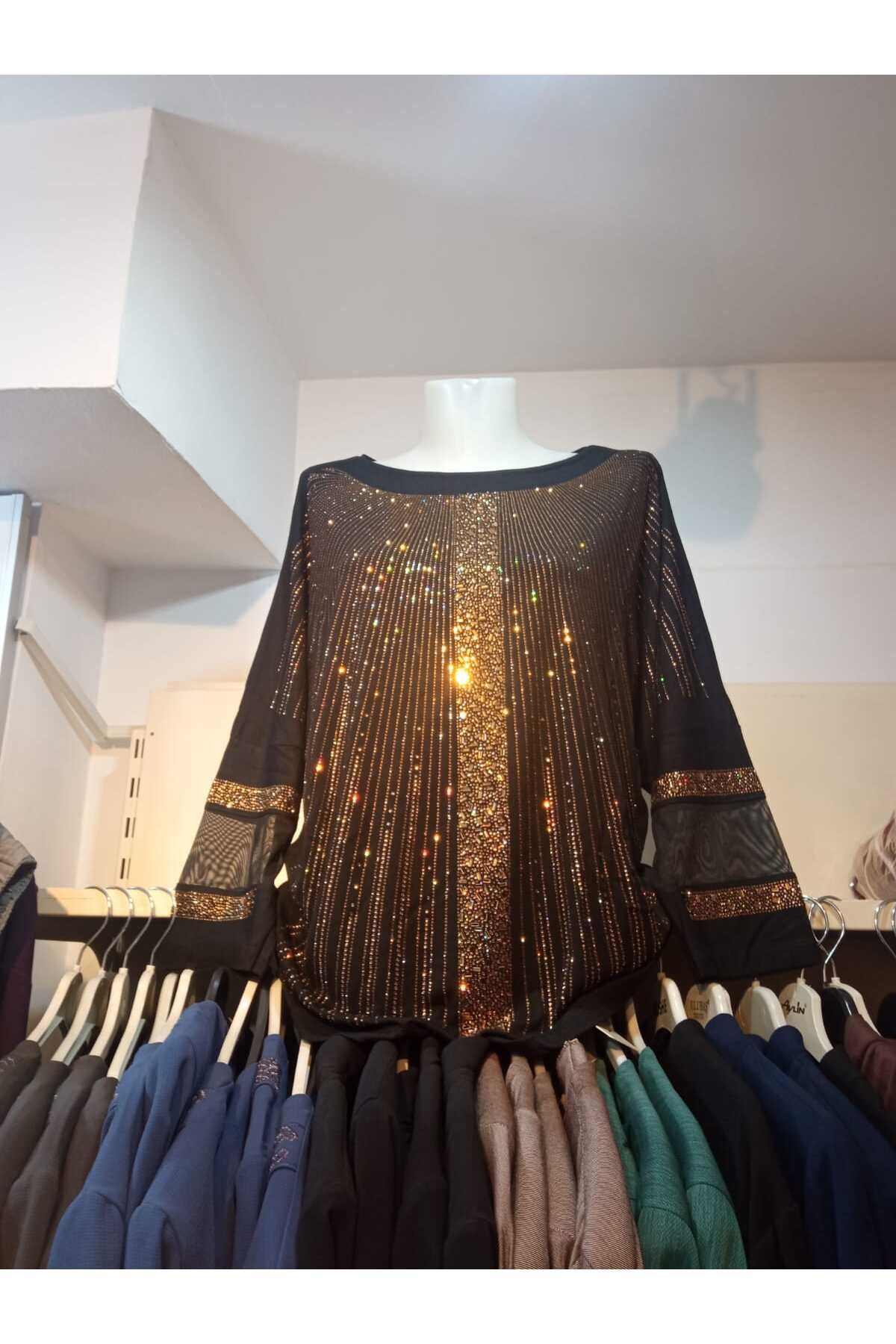 MODA Taşlı Penye Bluz
