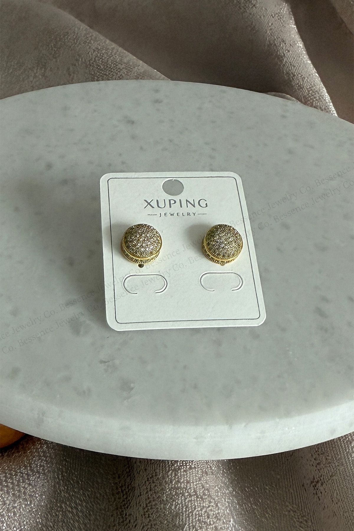 Bessence Jewelry Co Xuping Zirkon Taşlı Top Küpe