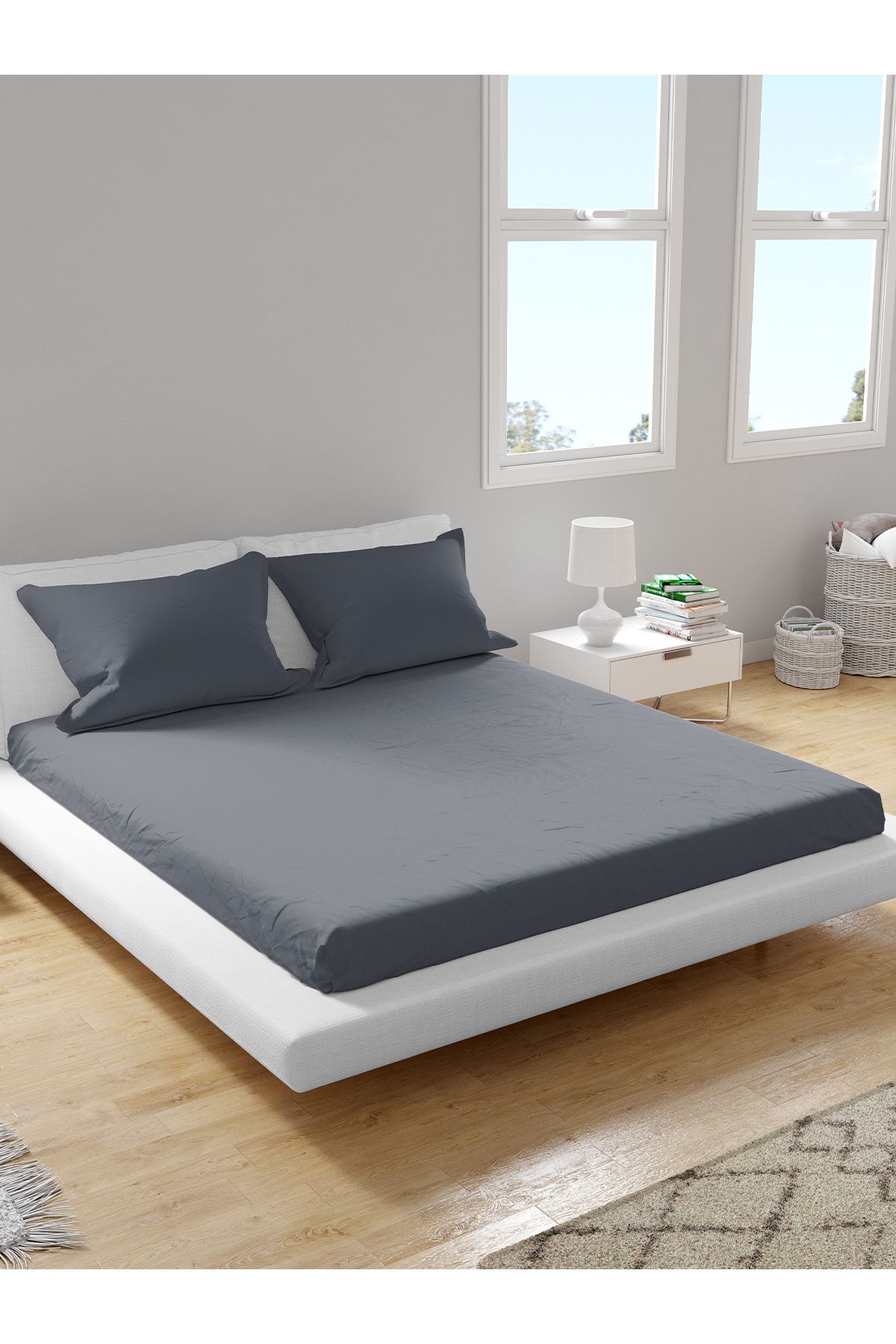 femmhome Premium %100 Pamuk Akfil Lastikli Çarşaf Takımı Tek/Çift/Battal (90/100/120/160/180) Flat Colors A-G