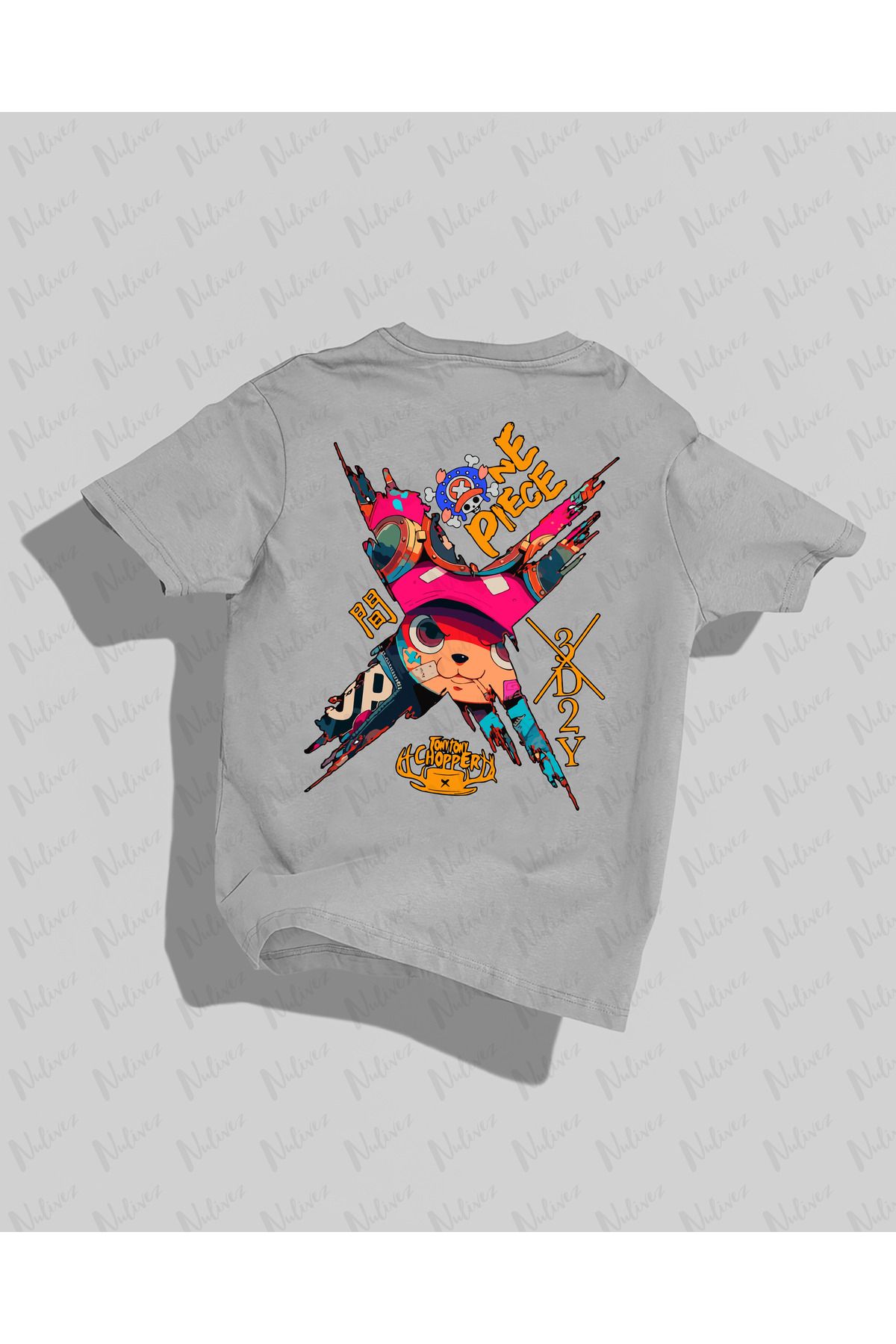 Nulivez One Piece Tasarımı Sırt Baskılı Yüksek Kalite Kompakt Unisex Oversize T-Shirt