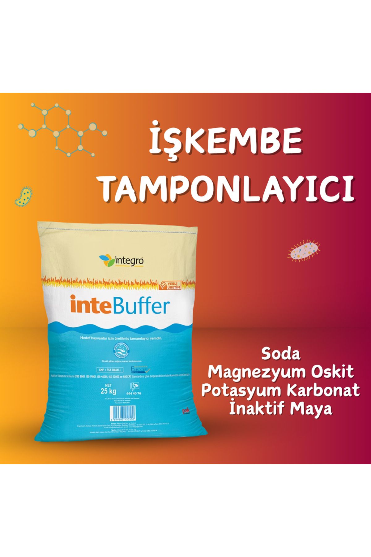 İntegro İntebuffer 25kg Işkembe Tamponlayıcı Asidoz Önleyici Inte Buffer