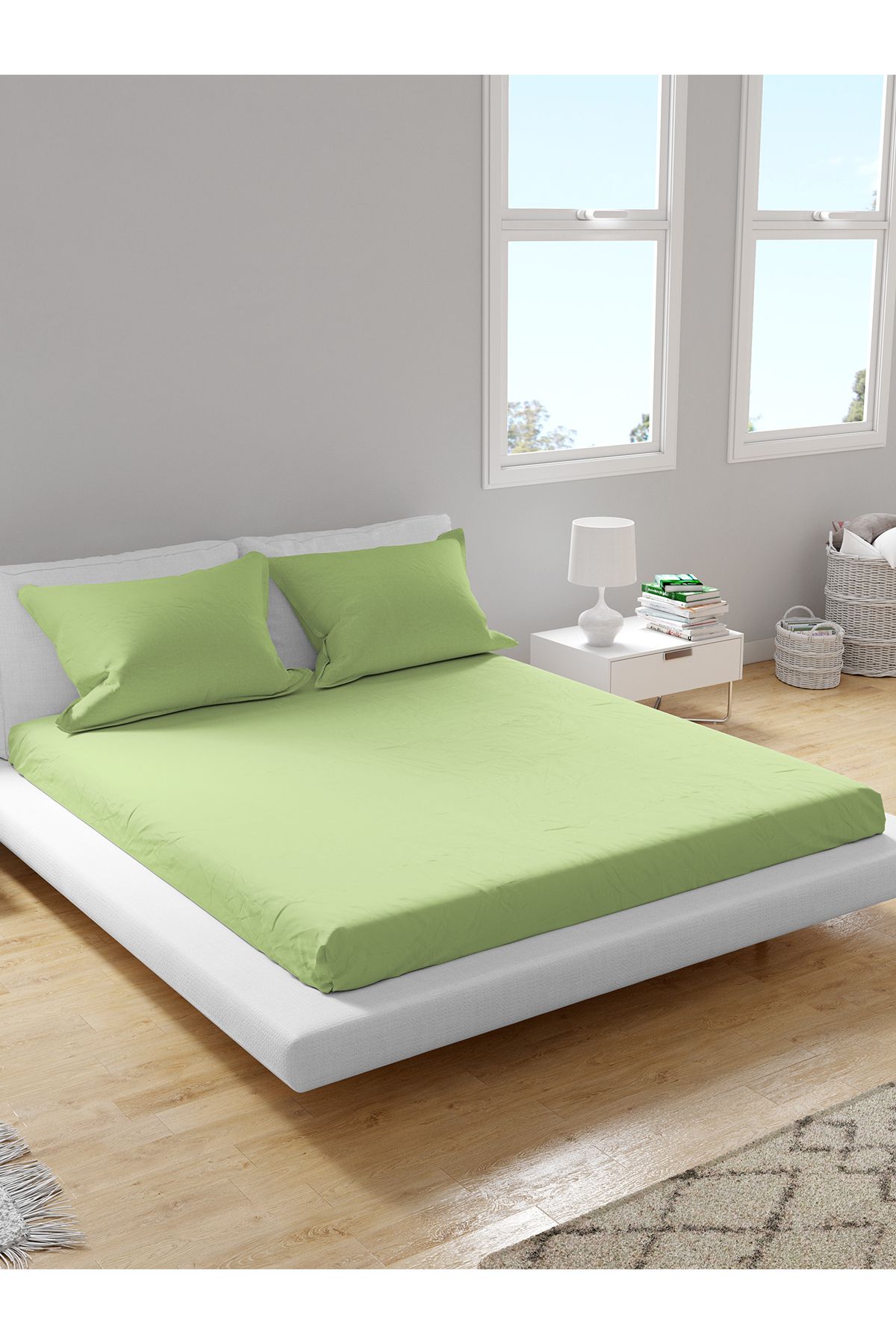 femmhome Premium %100 Pamuk Akfil Lastikli Çarşaf Takımı Tek/Çift/Battal (90/100/120/160/180) Flat Colors A-G