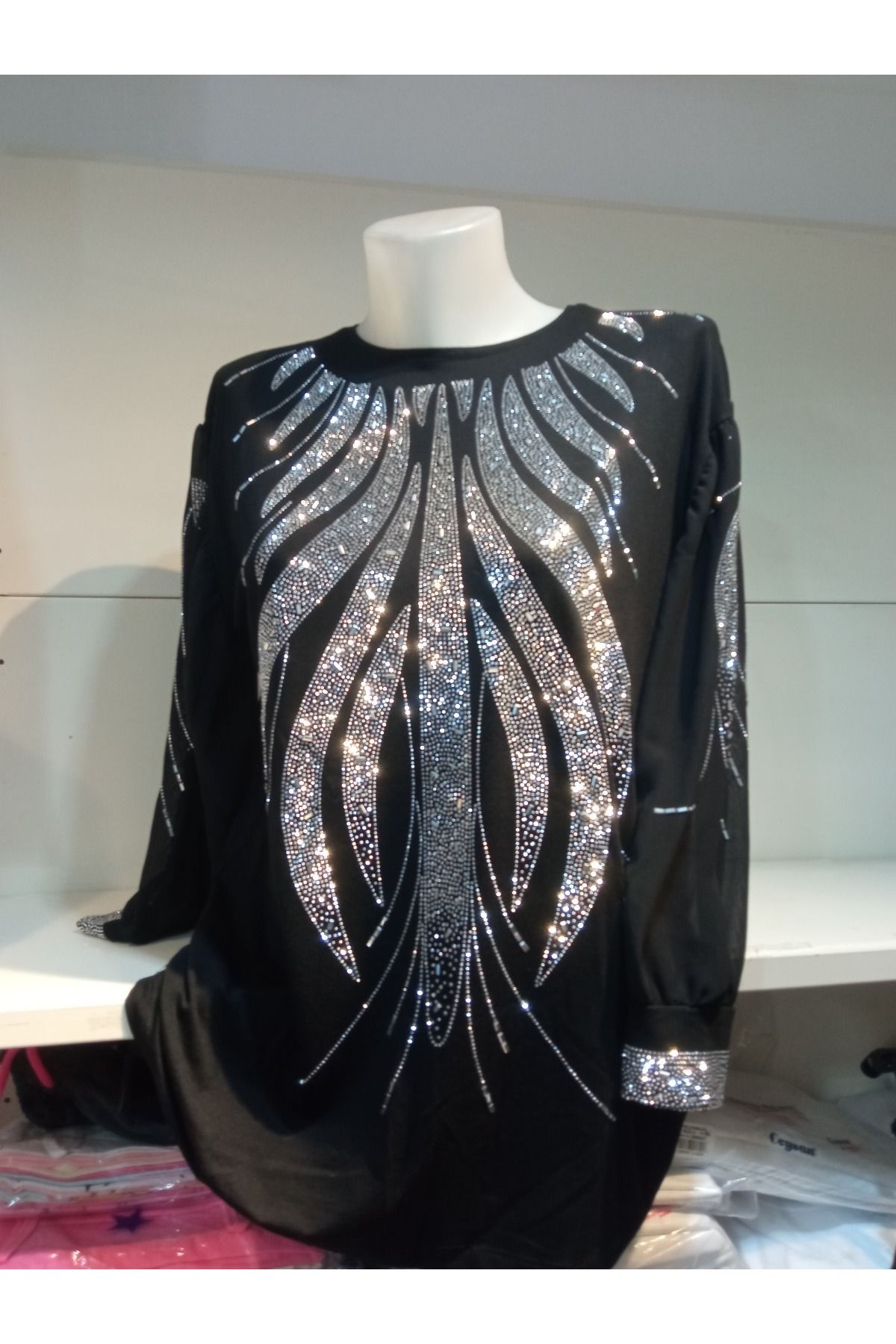 MODA Taşlı Penye Bluz