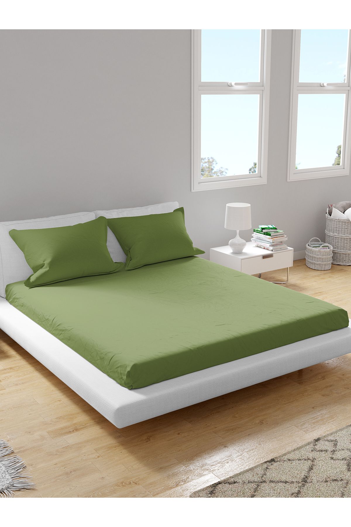 femmhome Premium %100 Pamuk Akfil Lastikli Çarşaf Takımı Tek/Çift/Battal (90/100/120/160/180) Flat Colors A-G