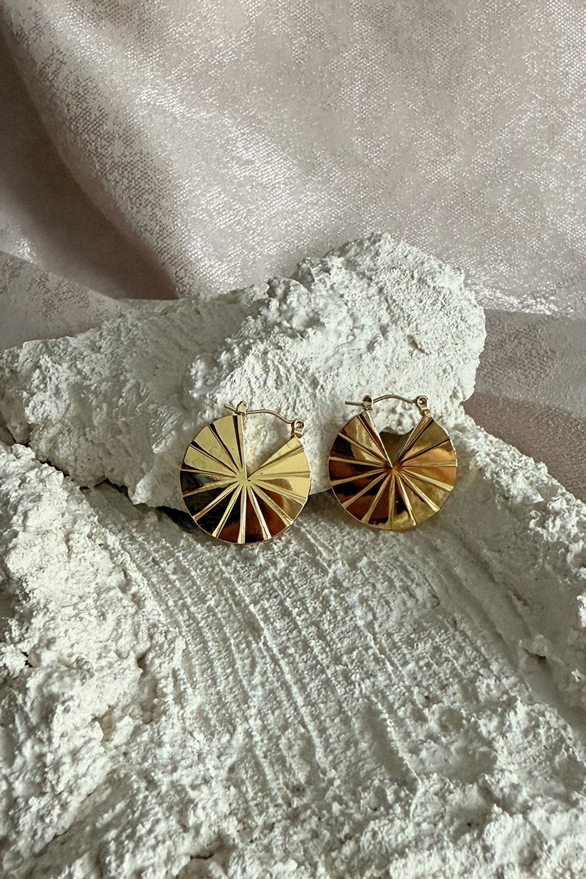 Bessence Jewelry Co Çelik Güneş Işığı Küpe