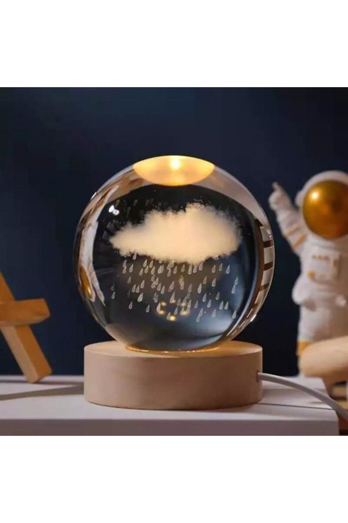 Akın Kristal Küre Gece Lambası