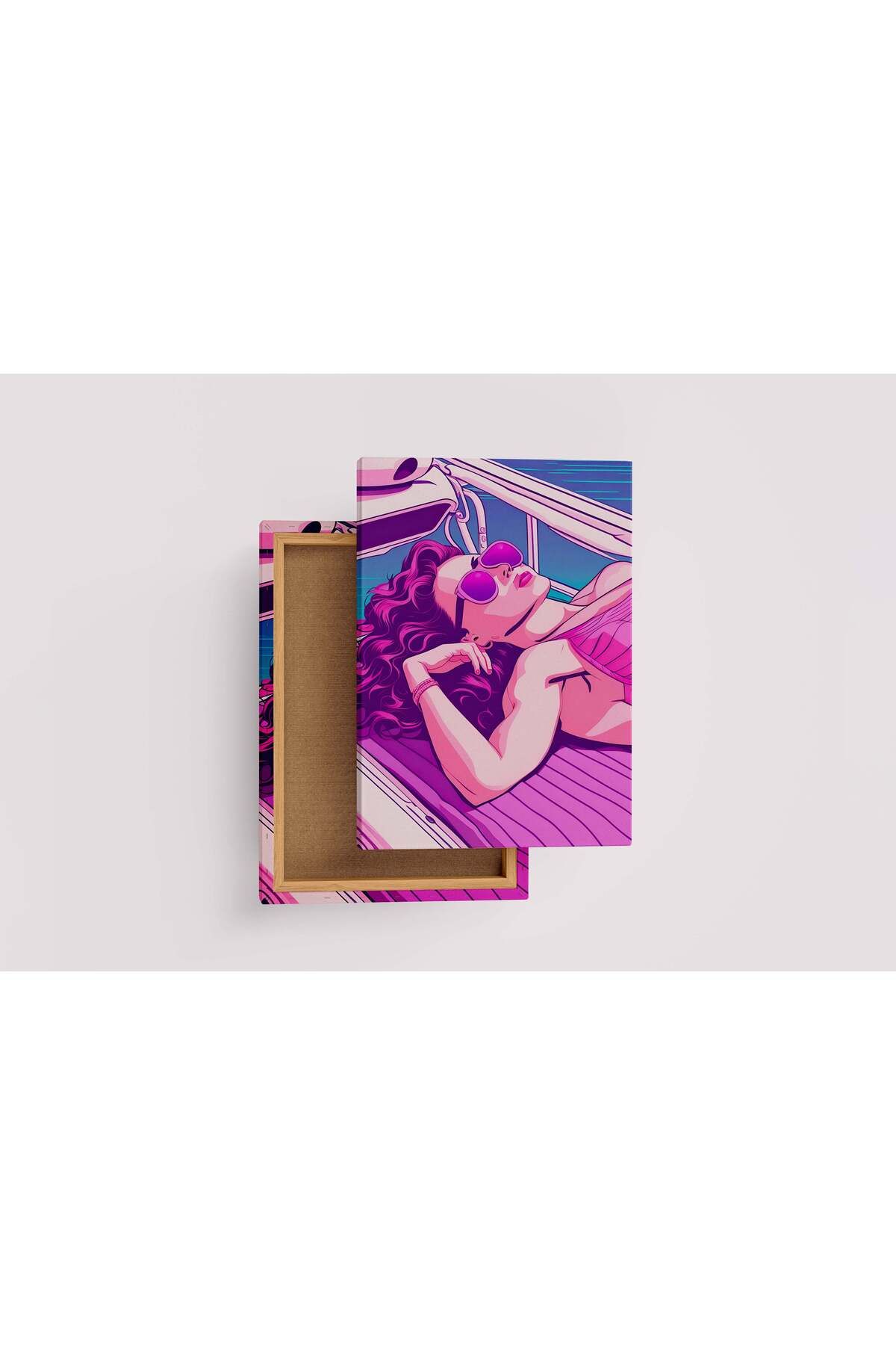 Wallivo retrowave vogue, pop art, beauty, sunshine, art, kanvas tablo