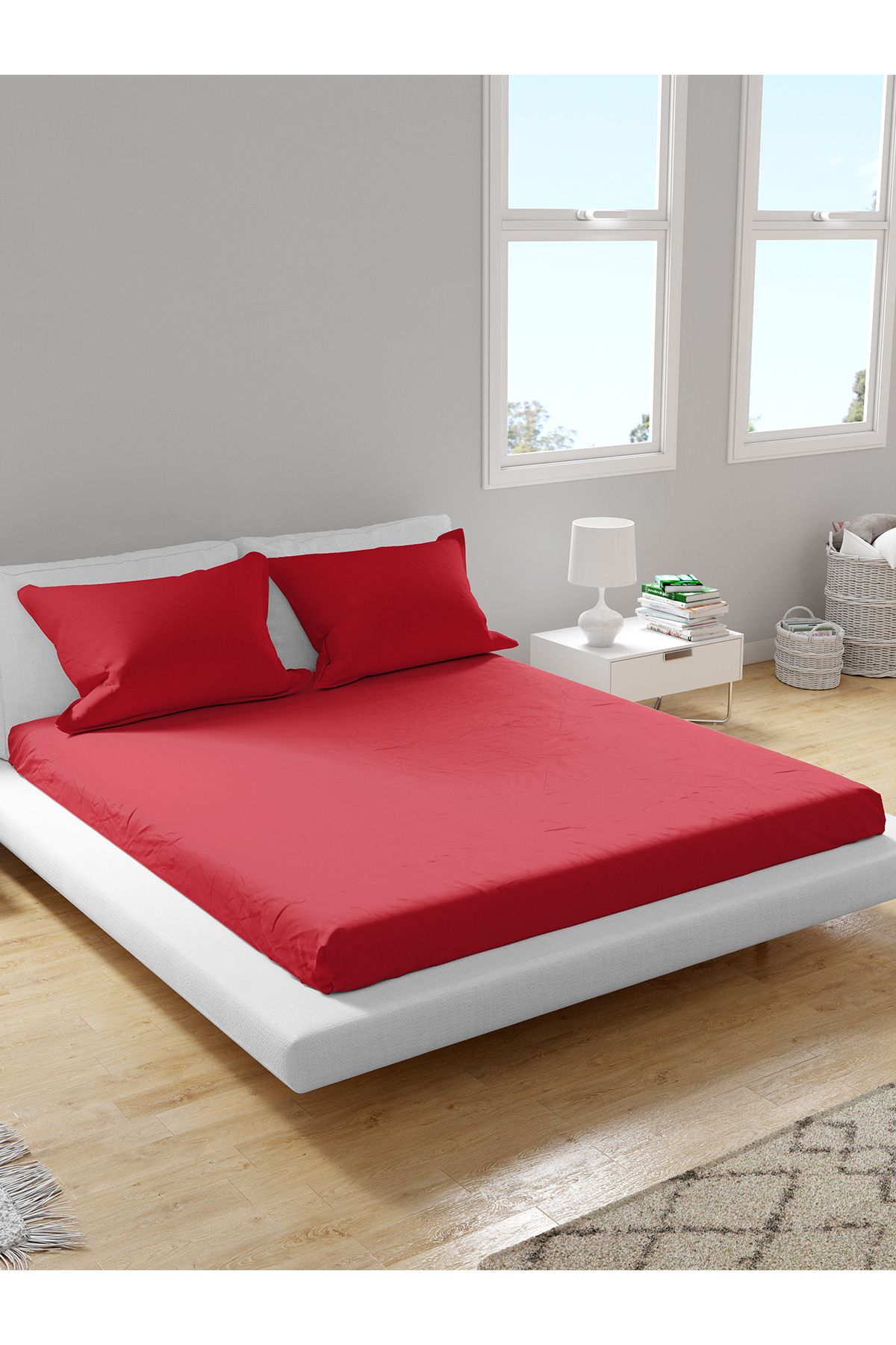 femmhome Premium %100 Pamuk Akfil Lastikli Çarşaf Takımı Tek/Çift/Battal (90/100/120/160/180) Flat Colors H-M